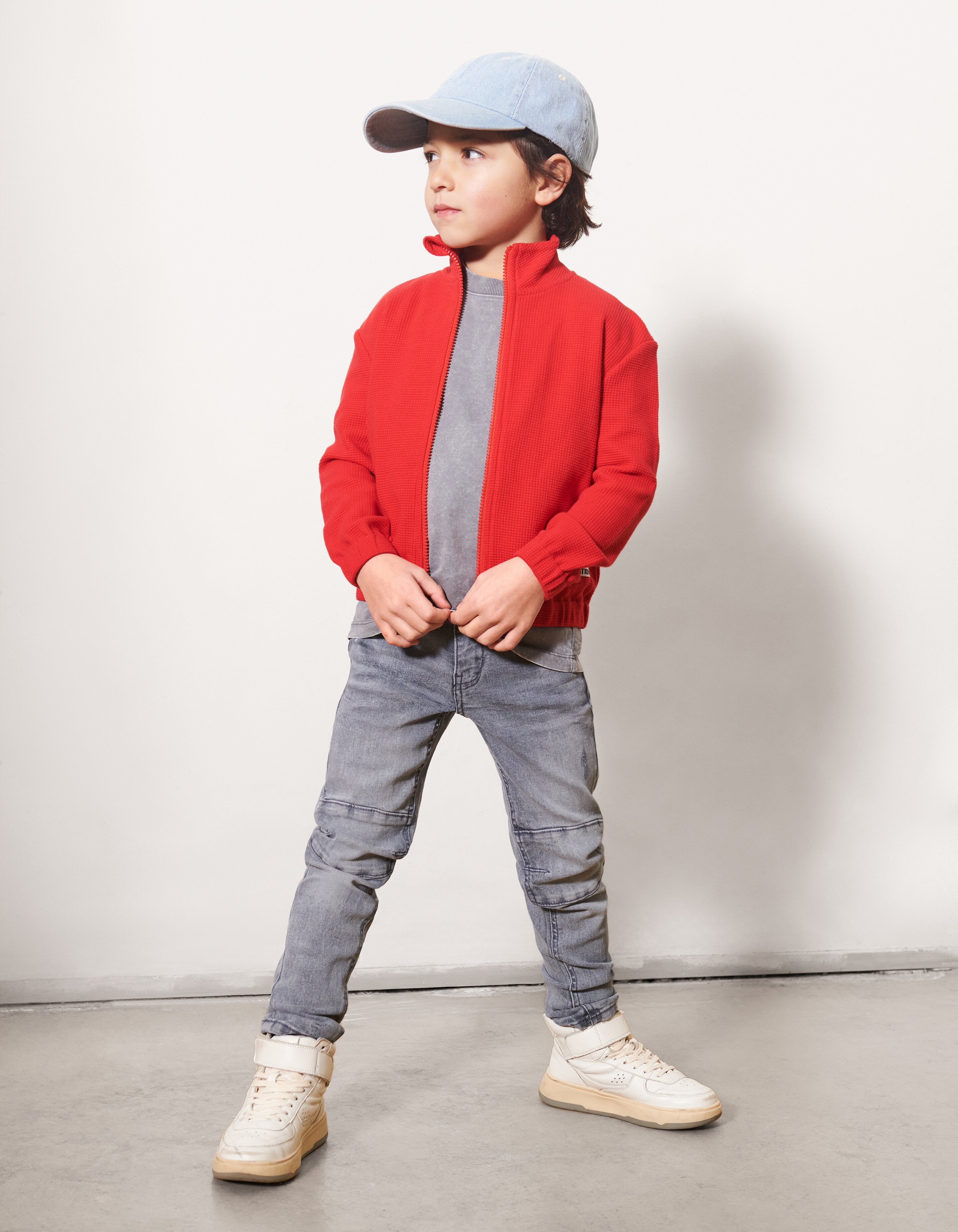 Biker Skinny Jeans Blau/Grau SHOEBY BOYS