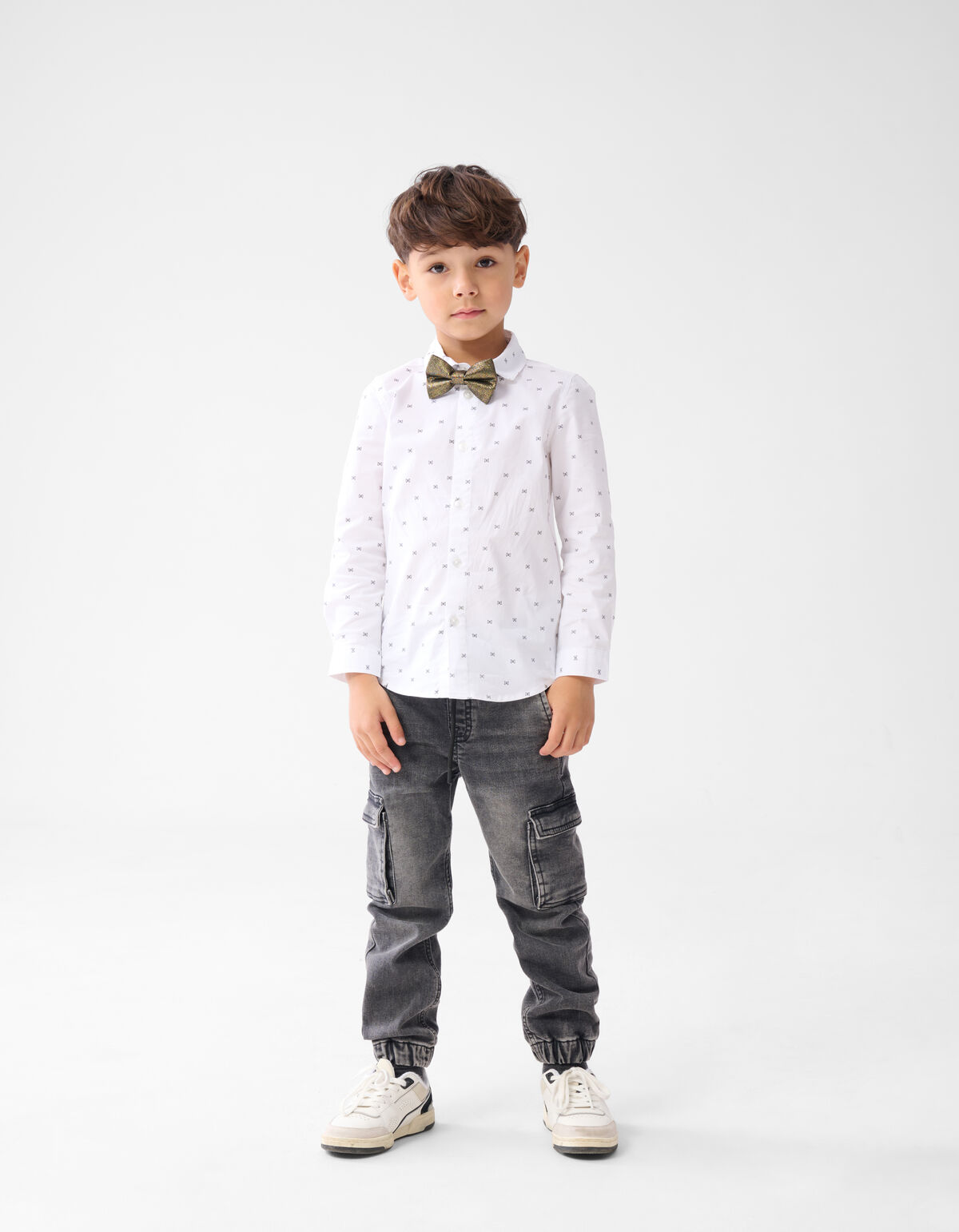 Bedrucktes Hemd Weiß SHOEBY BOYS