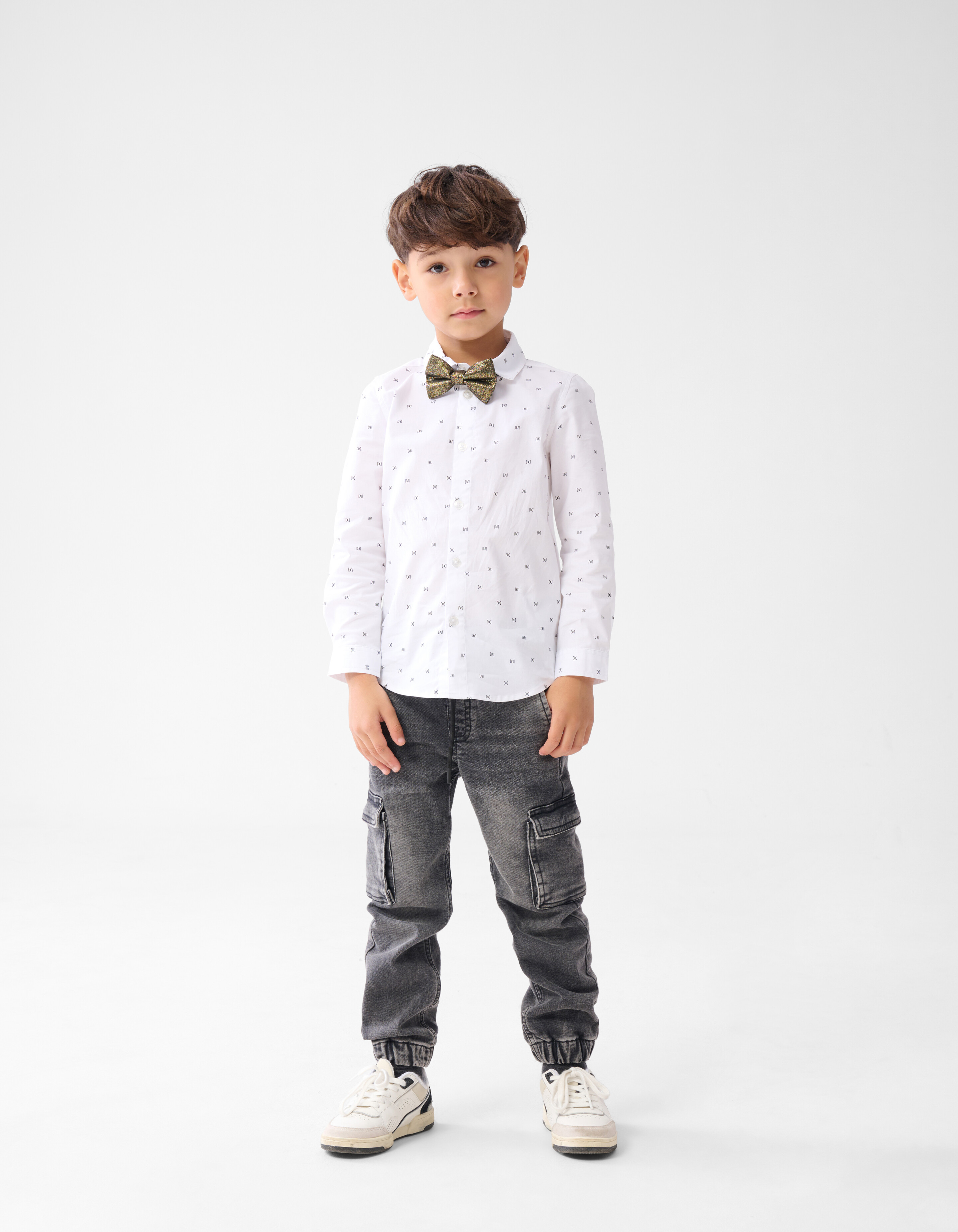 Bedrucktes Hemd Weiß SHOEBY BOYS
