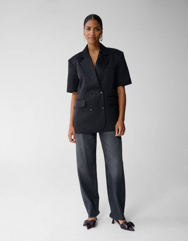 Kurzärmeliger Blazer Schwarz SHOEBY WOMEN