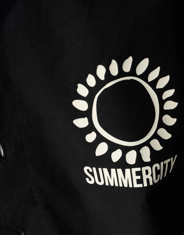 Linnen Artwork Overshirt Schwarz SHOEBY BOYS