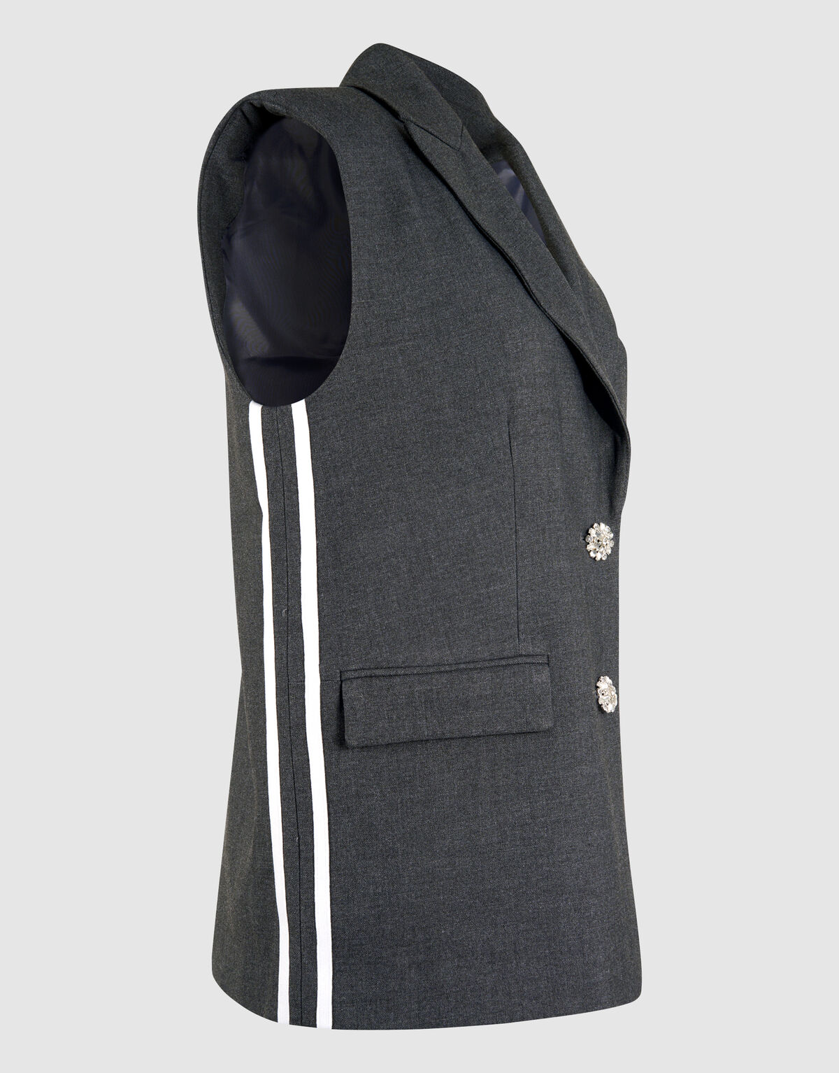 &Auml;rmelloses Sportliches Gilet Dunkelgrau SHOEBY WOMEN