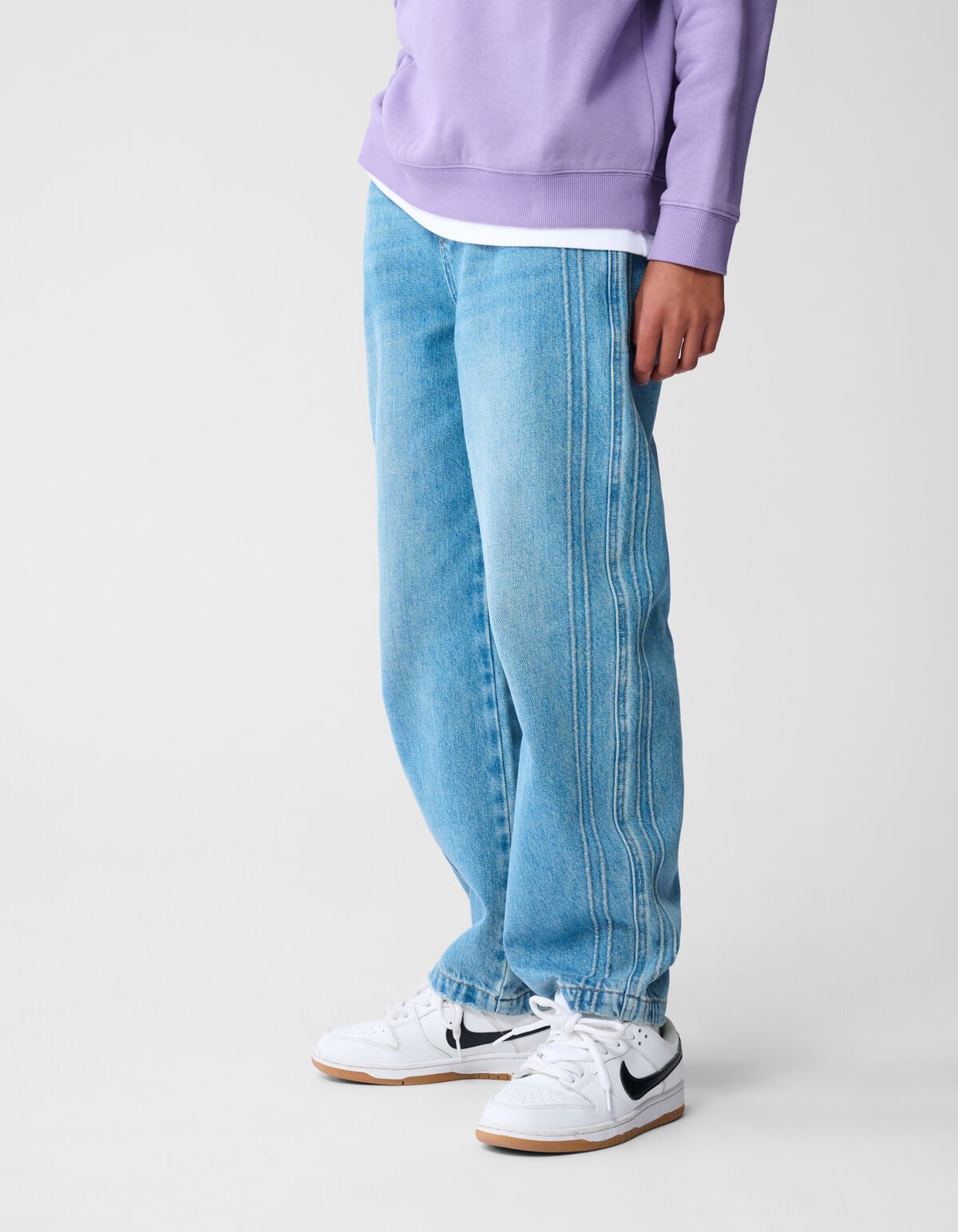 Sportliche Baggy-Fit-Jeans, mittelgrau SHOEBY BOYS