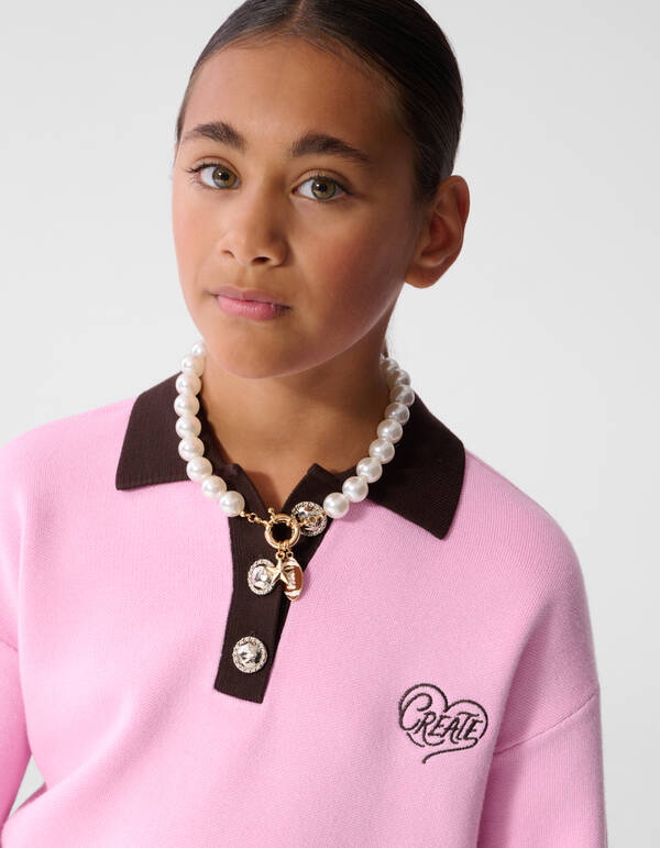 Create Strickpolo Rosa/Braun SHOEBY GIRLS