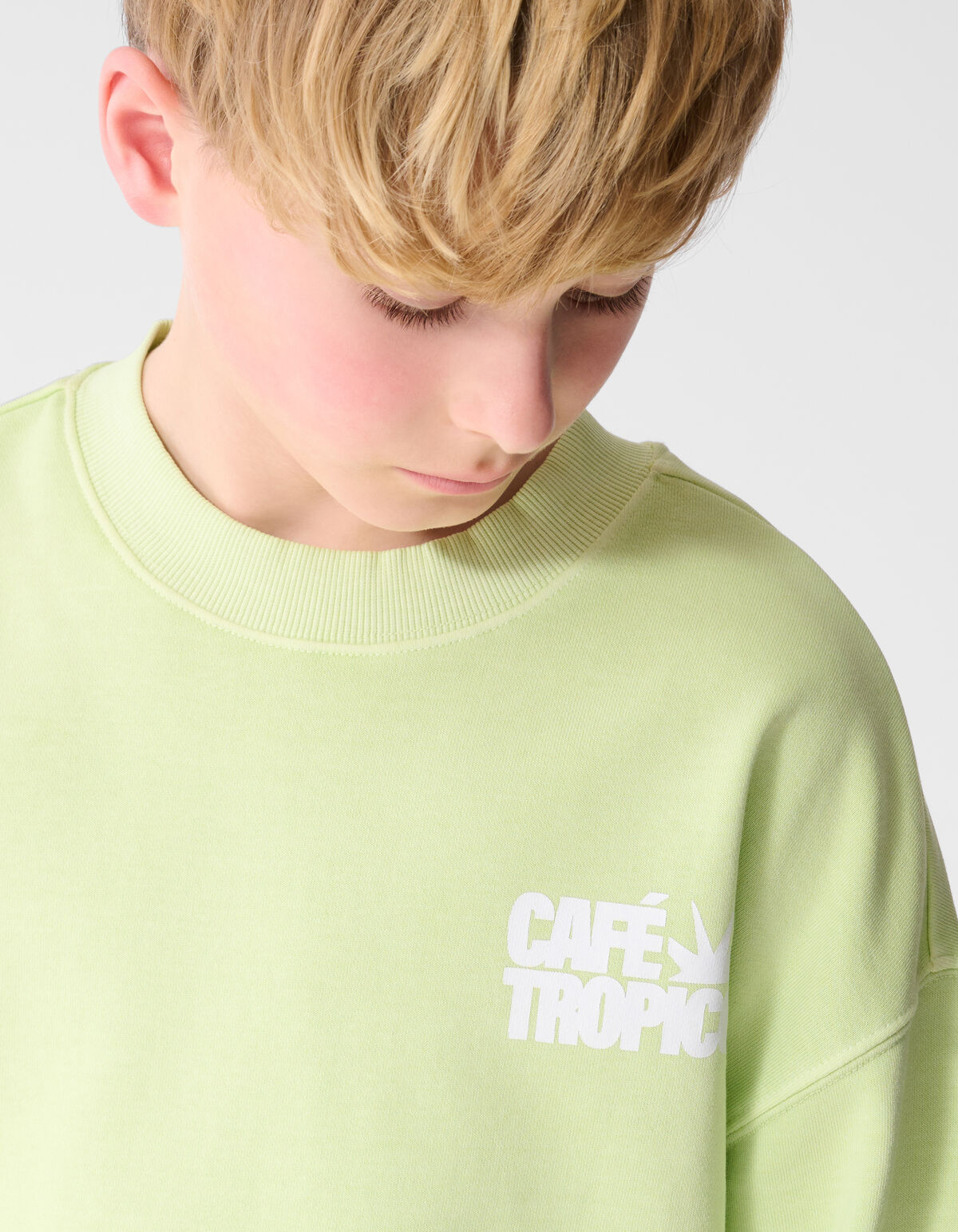 Caf&eacute; Tropico Artwork Pullover Hellgr&uuml;n SHOEBY BOYS