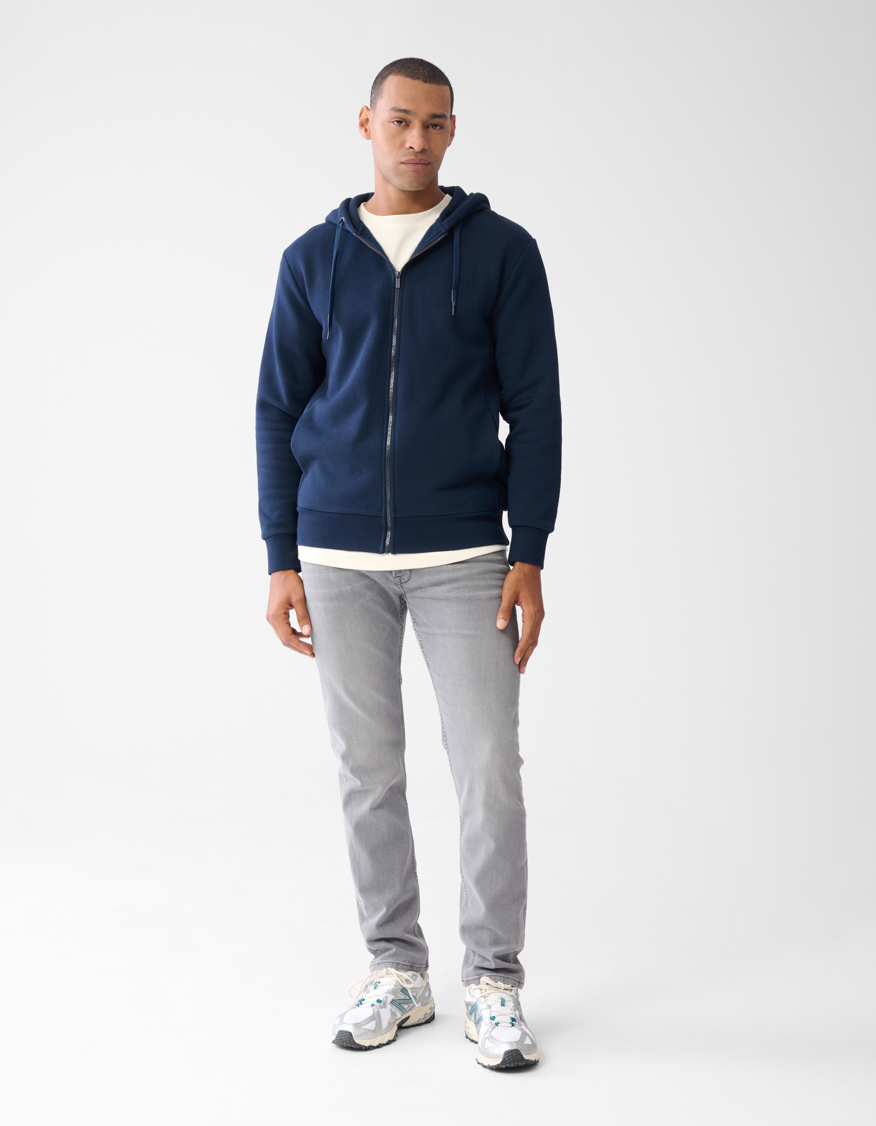 Kapuzenpullover mit Reißverschluss Navy SHOEBY MEN