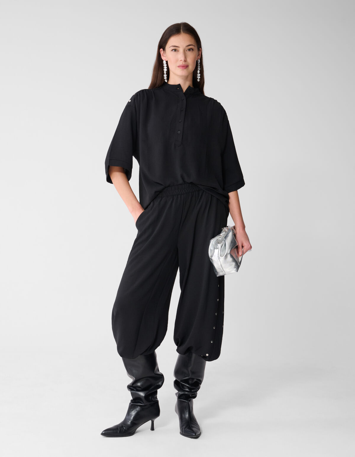 Twist-Studs Locker sitzende Hose Schwarz SHOEBY WOMEN