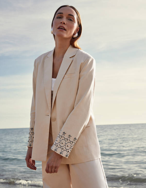 Embroidery Blazer Off White By Mieke SHOEBY WOMEN
