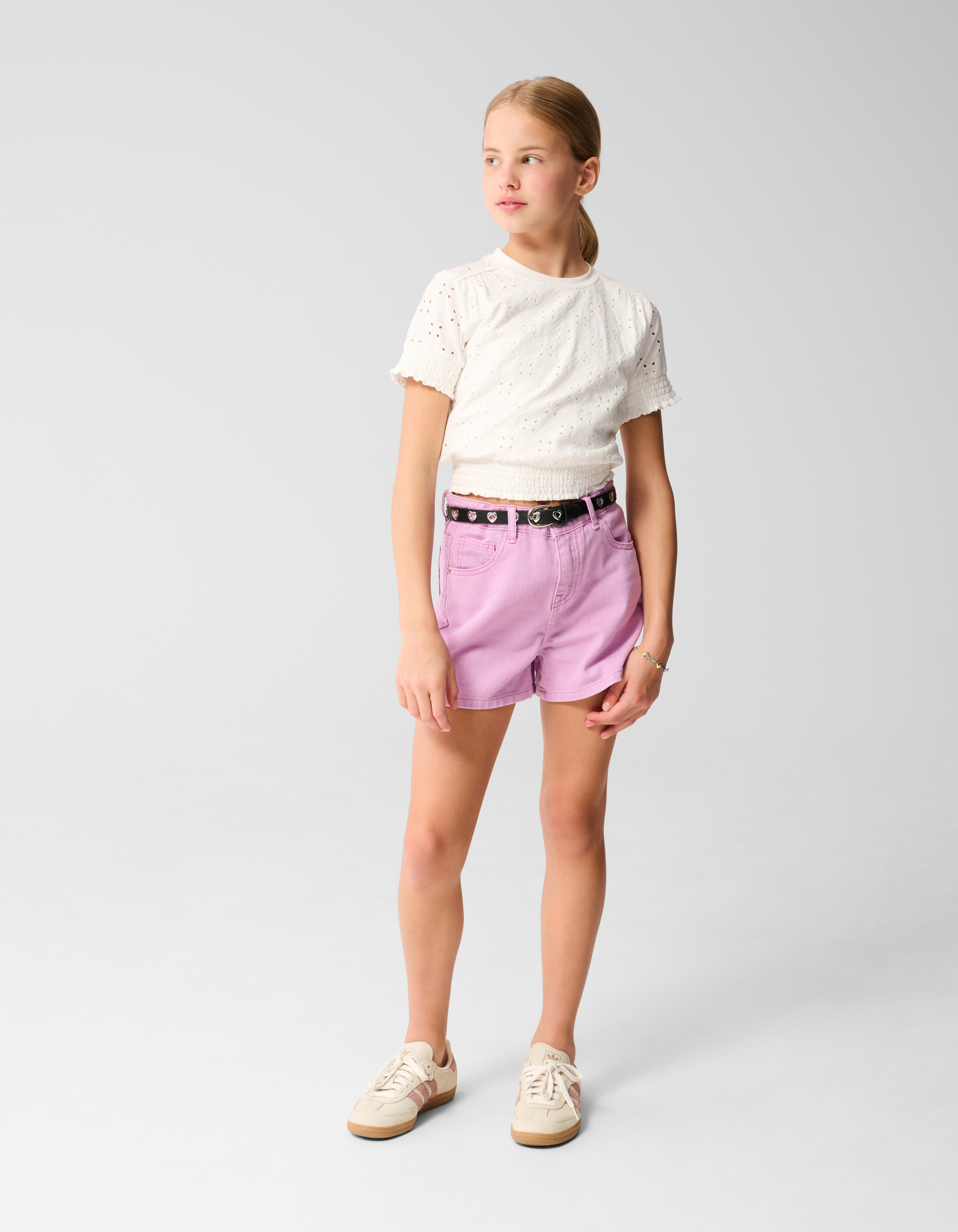 Besticktes Top Weiß SHOEBY GIRLS
