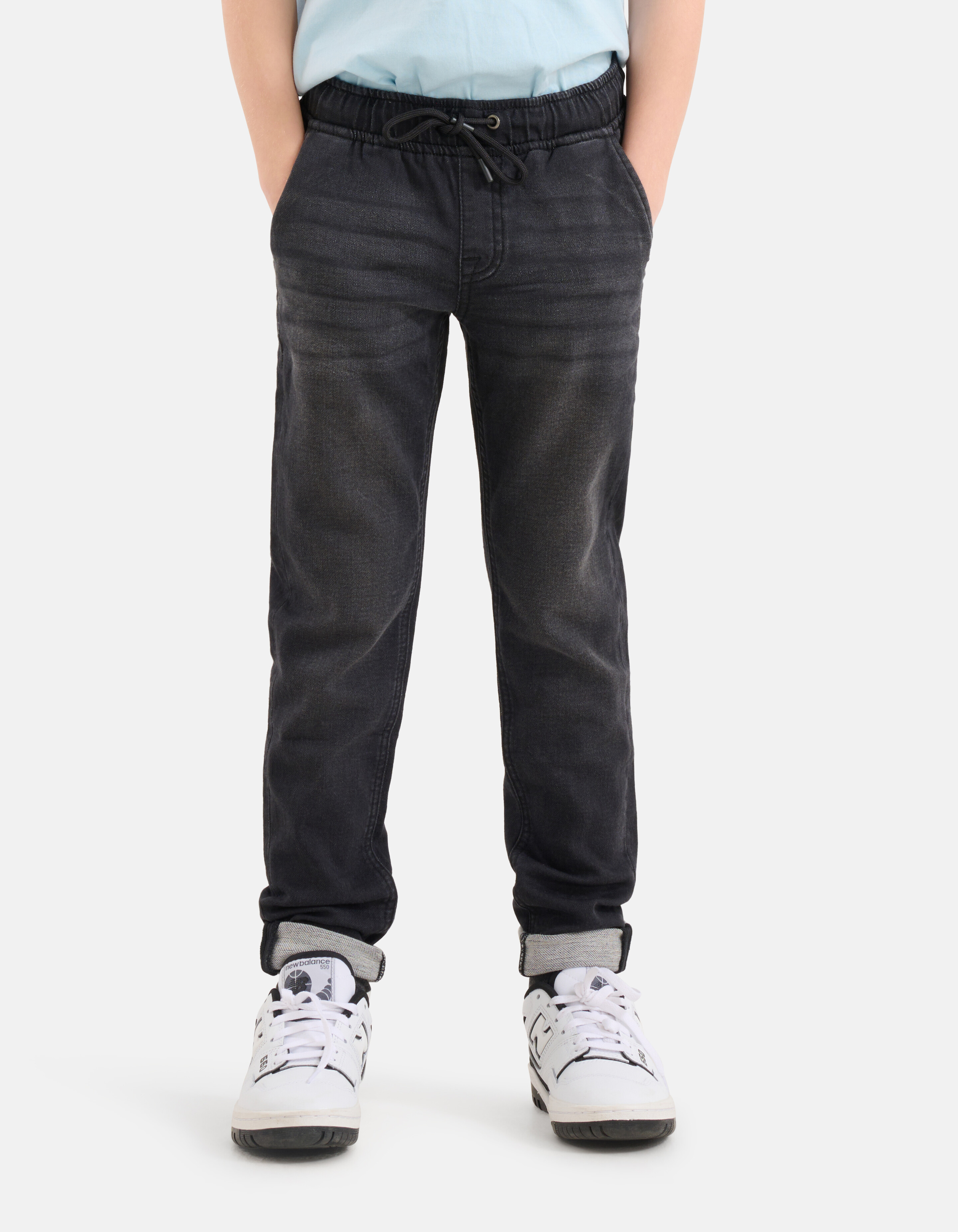 Denim-Jogger-Jeans Dunkelgrau SHOEBY BOYS