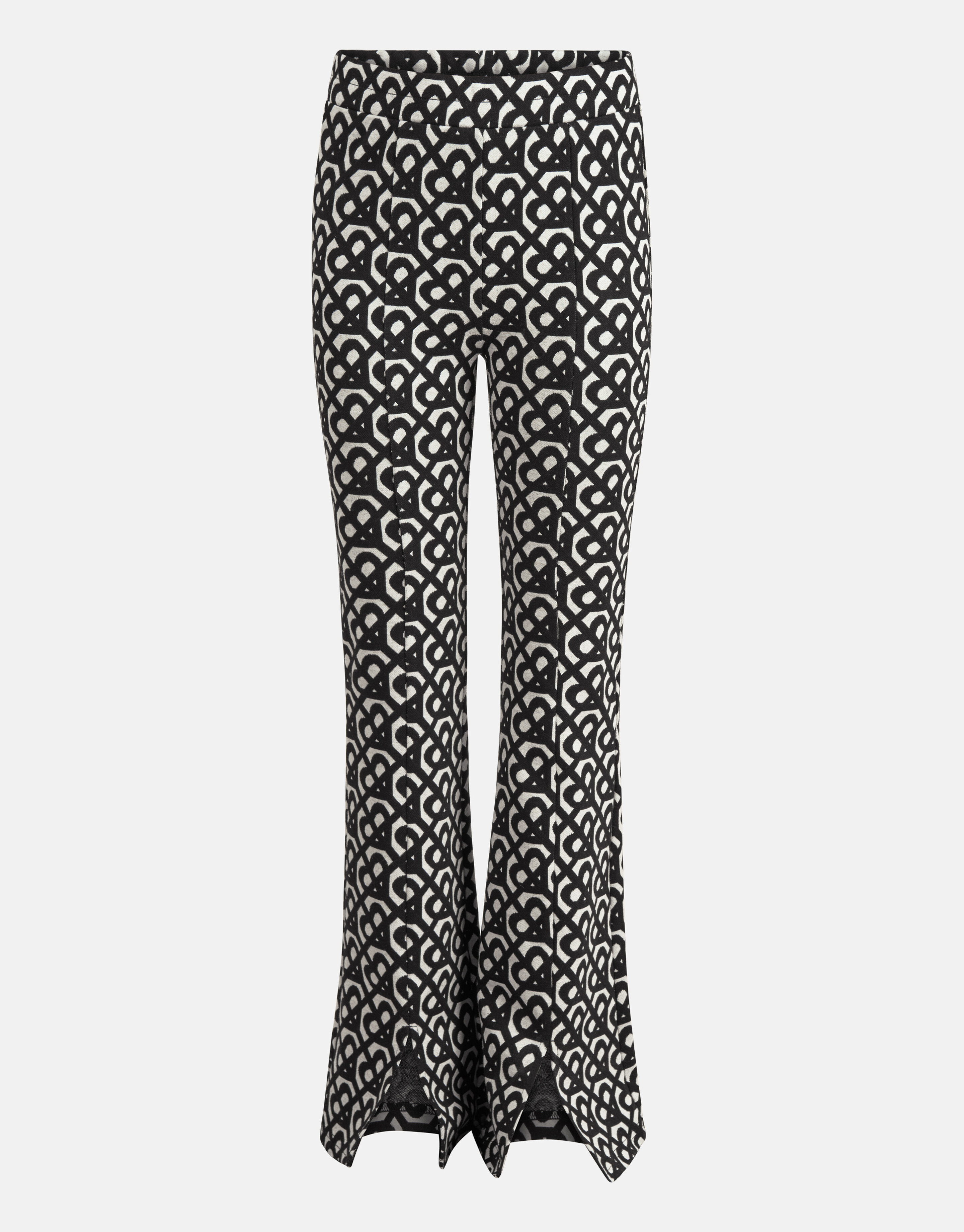 Monogram Flared Broek Zwart SHOEBY GIRLS