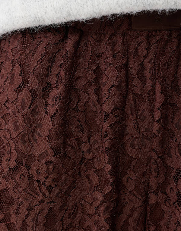 Braune Spitzenhose mit weitem Bein SHOEBY WOMEN