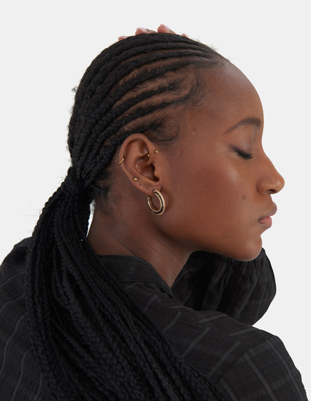 Ohrringe aus schwarzem Stein ACCESSOIRES SHOEBY