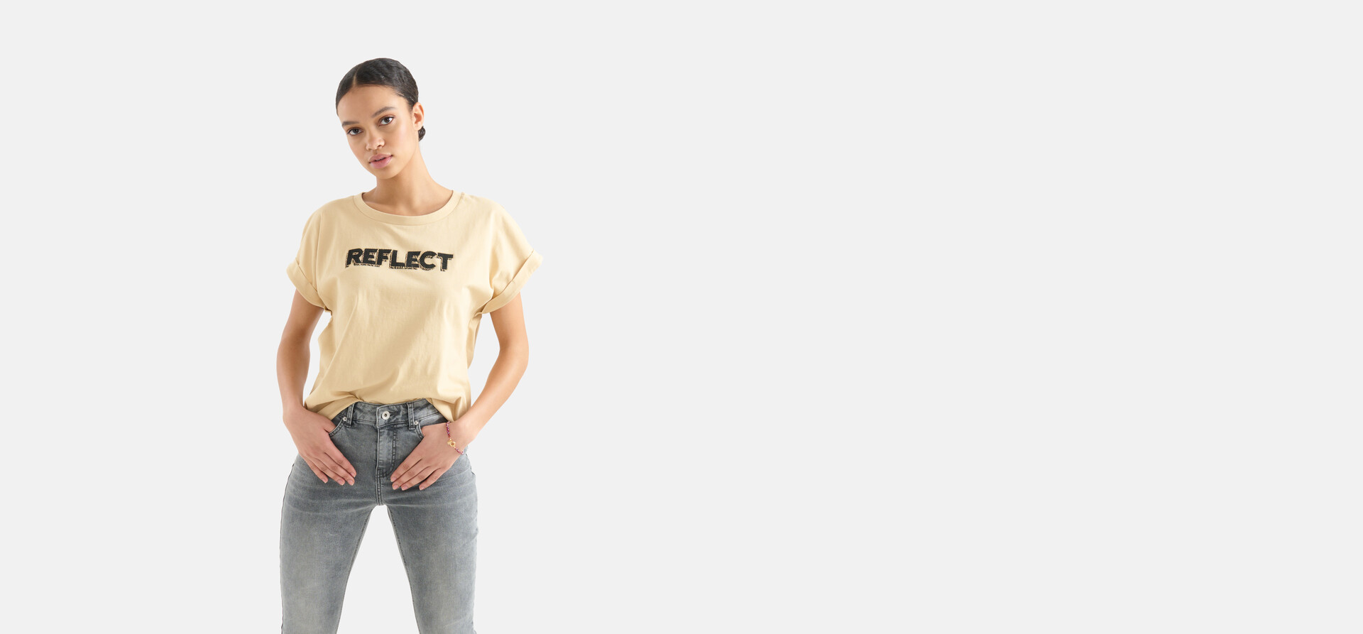 Kunstwerk T-shirt Beige SHOEBY WOMEN
