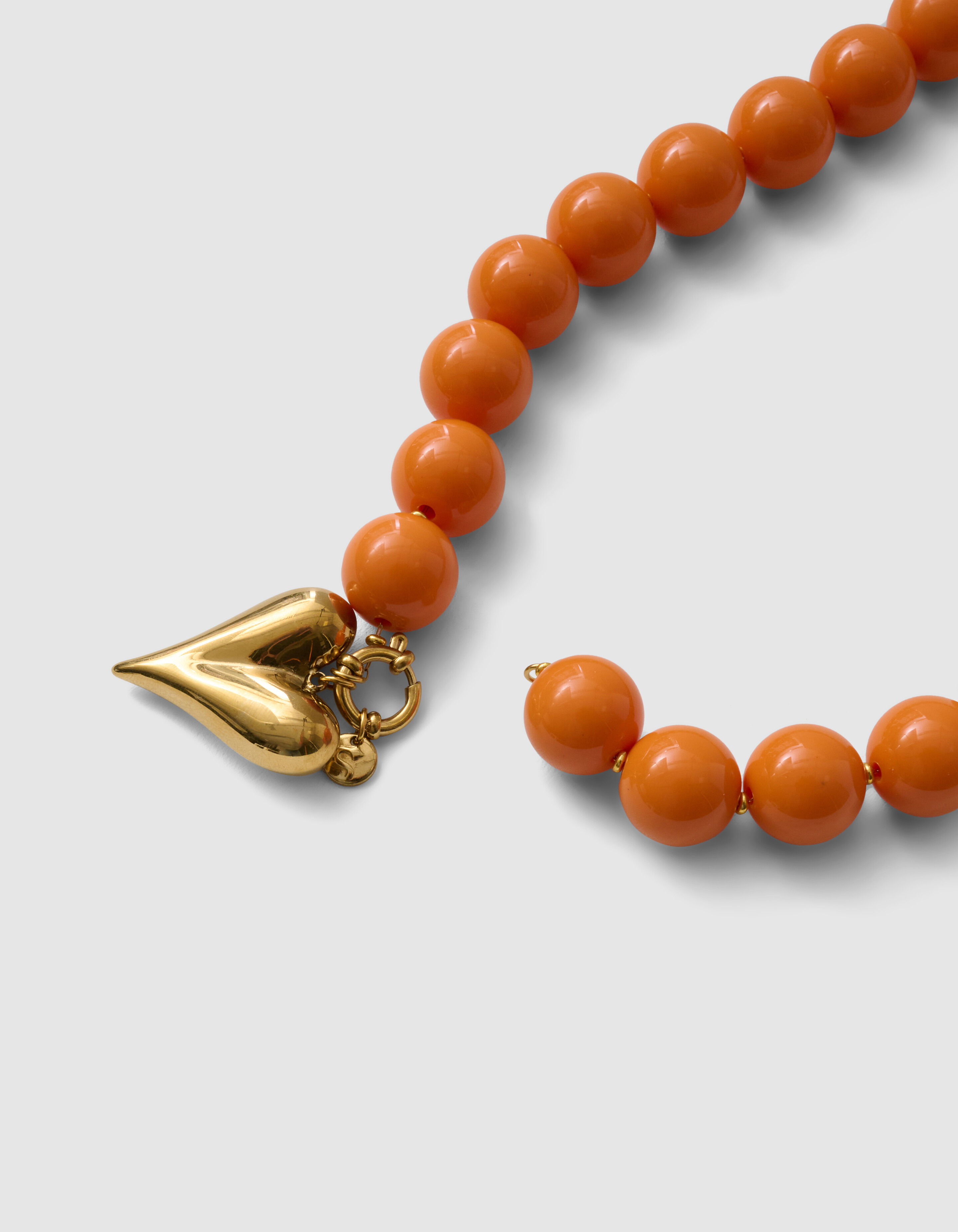 Perlenherz Halskette Orange SHOEBY ACCESSOIRES