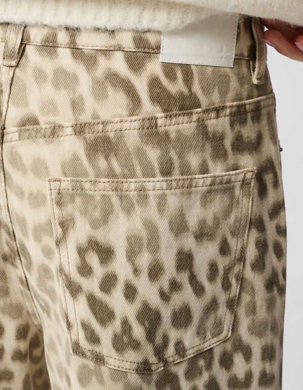 Leoparden Baggy Fit Jeans Hellbraun SHOEBY WOMEN