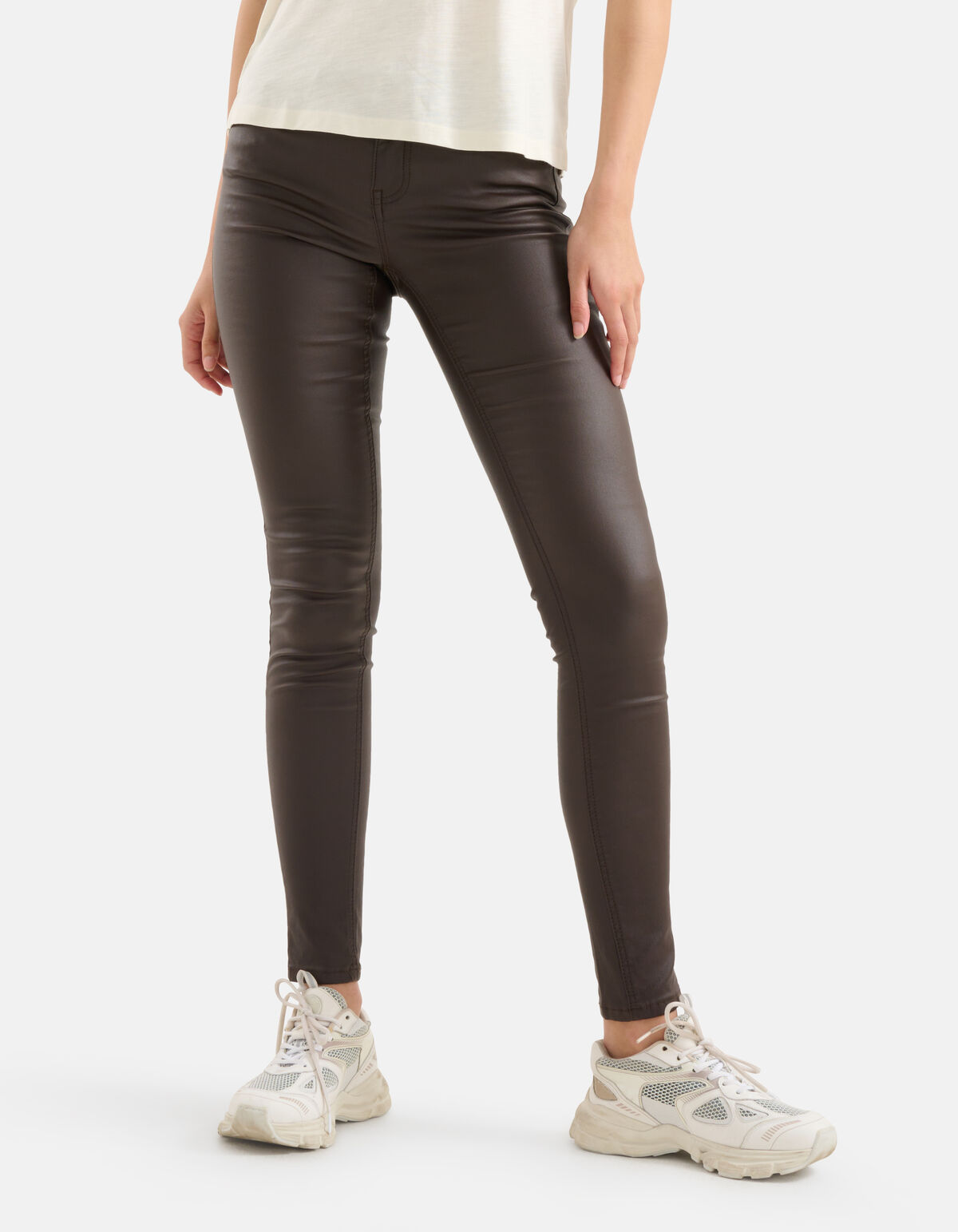 Beschichtete Hose Dunkelbraun Eksept