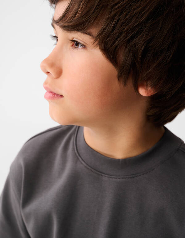 Farbe Smiley-T-Shirt Dunkelgrau SHOEBY BOYS