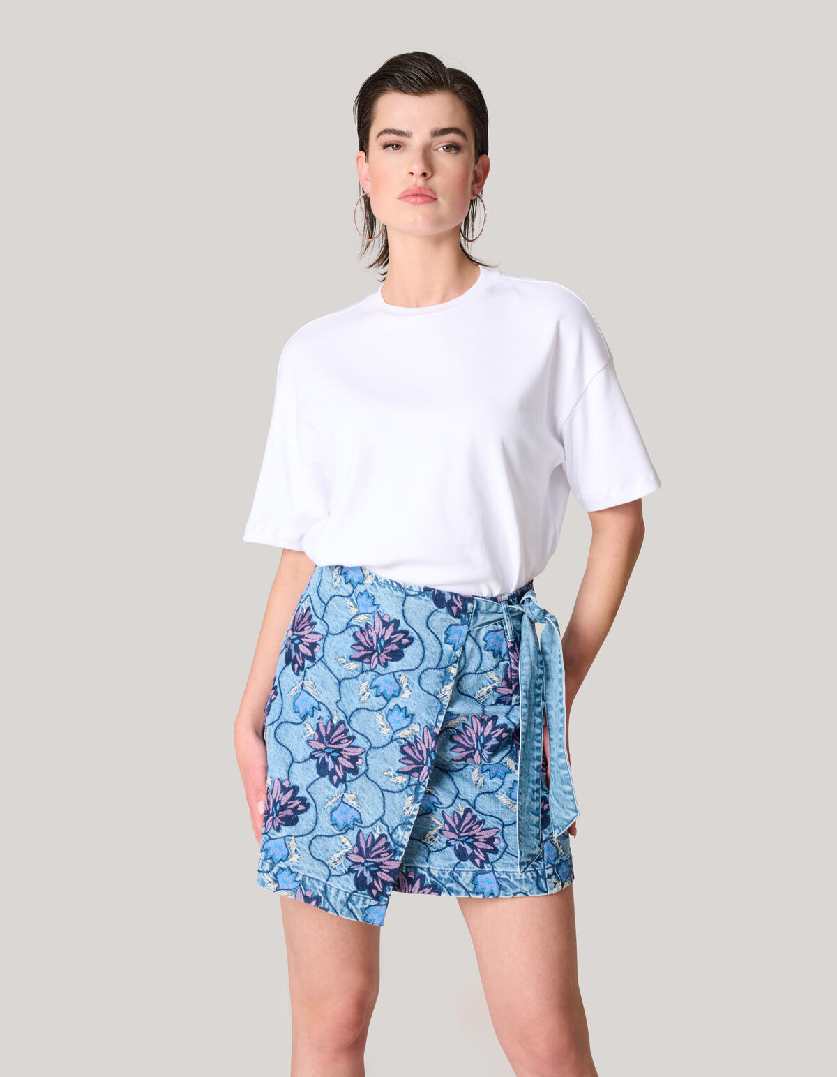 Embroidery Denim Rok SHOEBY WOMEN