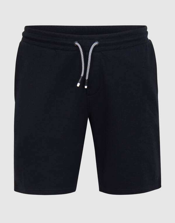 Piqu&eacute; Logo Shorts Schwarz SHOEBY MEN