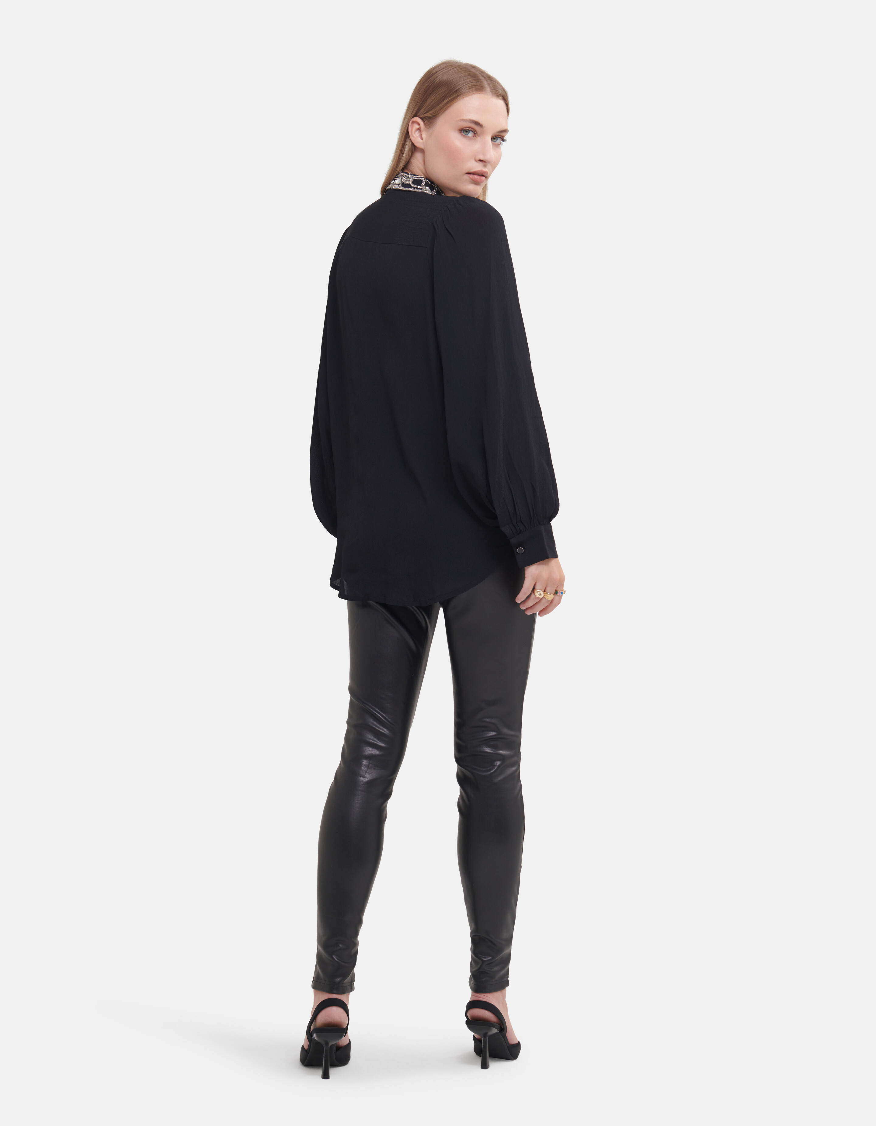 Bluse mit Kragen Schwarz von Fred SHOEBY WOMEN
