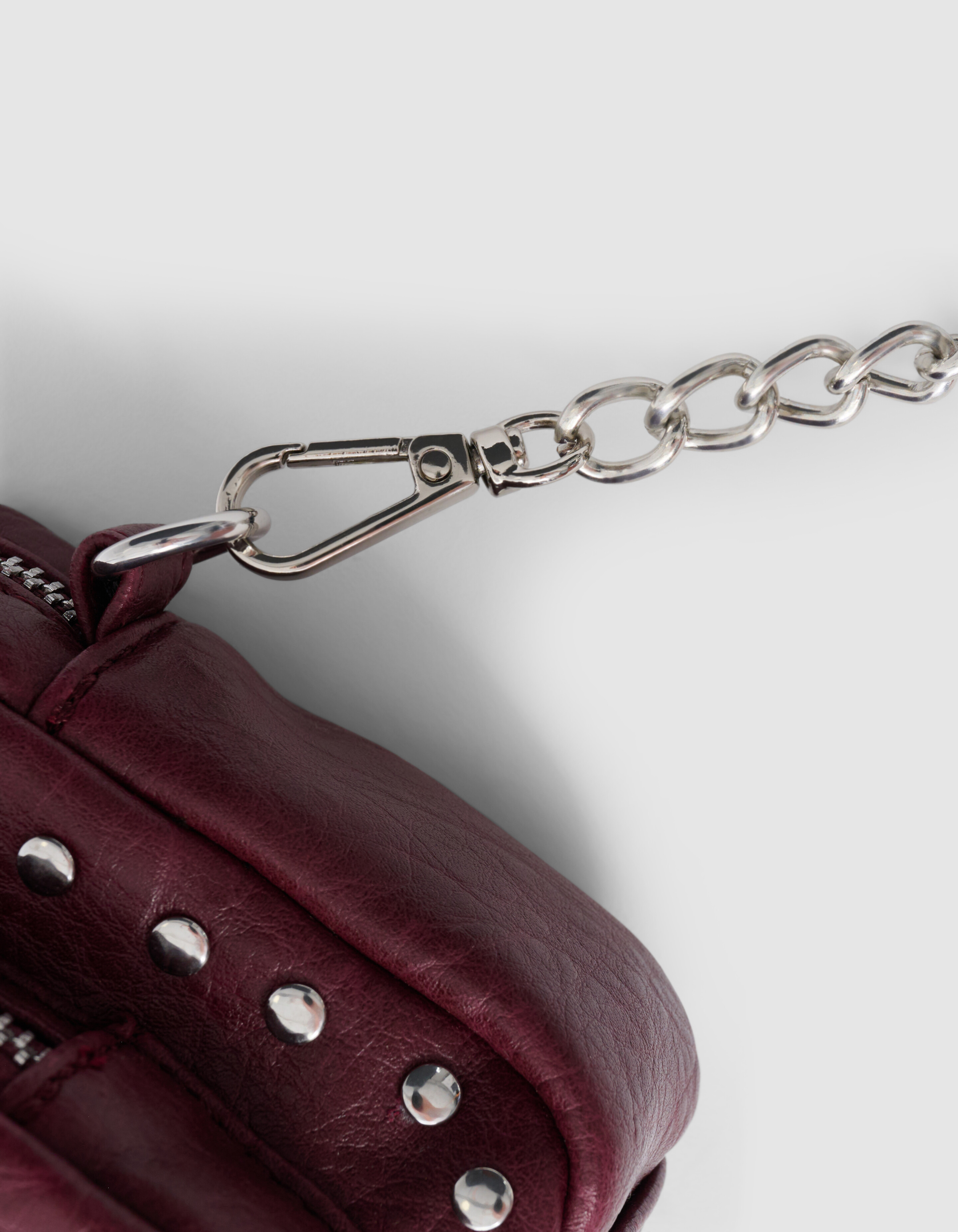 Studs Umhängetasche Dunkelrot SHOEBY ACCESSOIRES