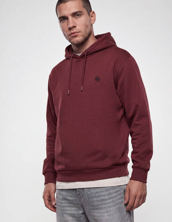 Embroidery Hoodie Dunkelrot SHOEBY MEN