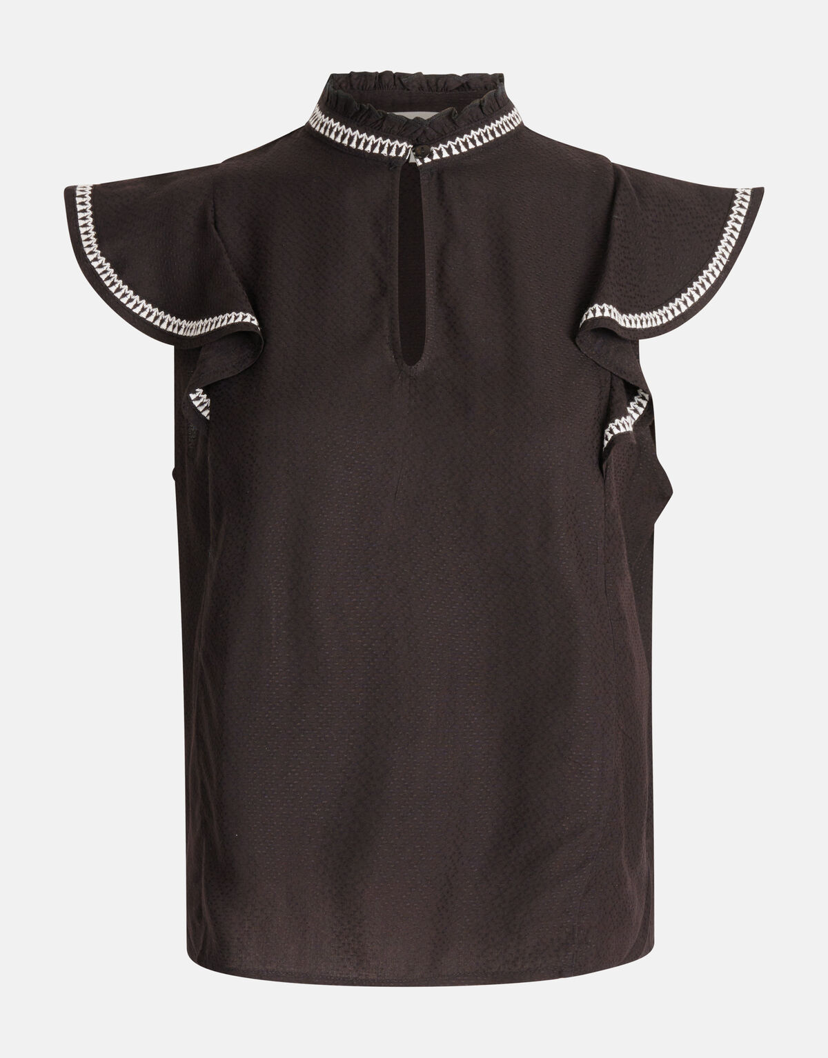 Besticktes Top Schwarz SHOEBY WOMEN