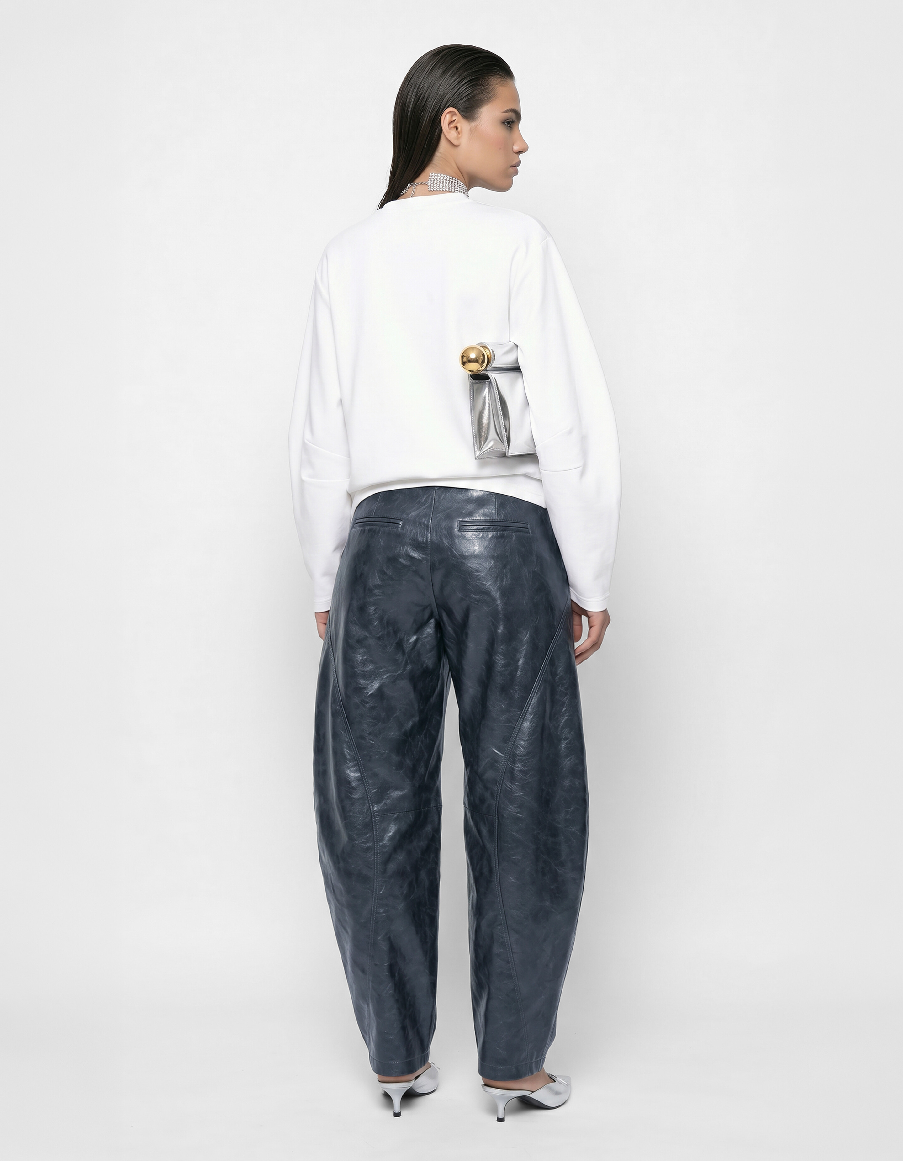 Barrel Fit Asymmetric Hose Dunkelgrau SHOEBY WOMEN