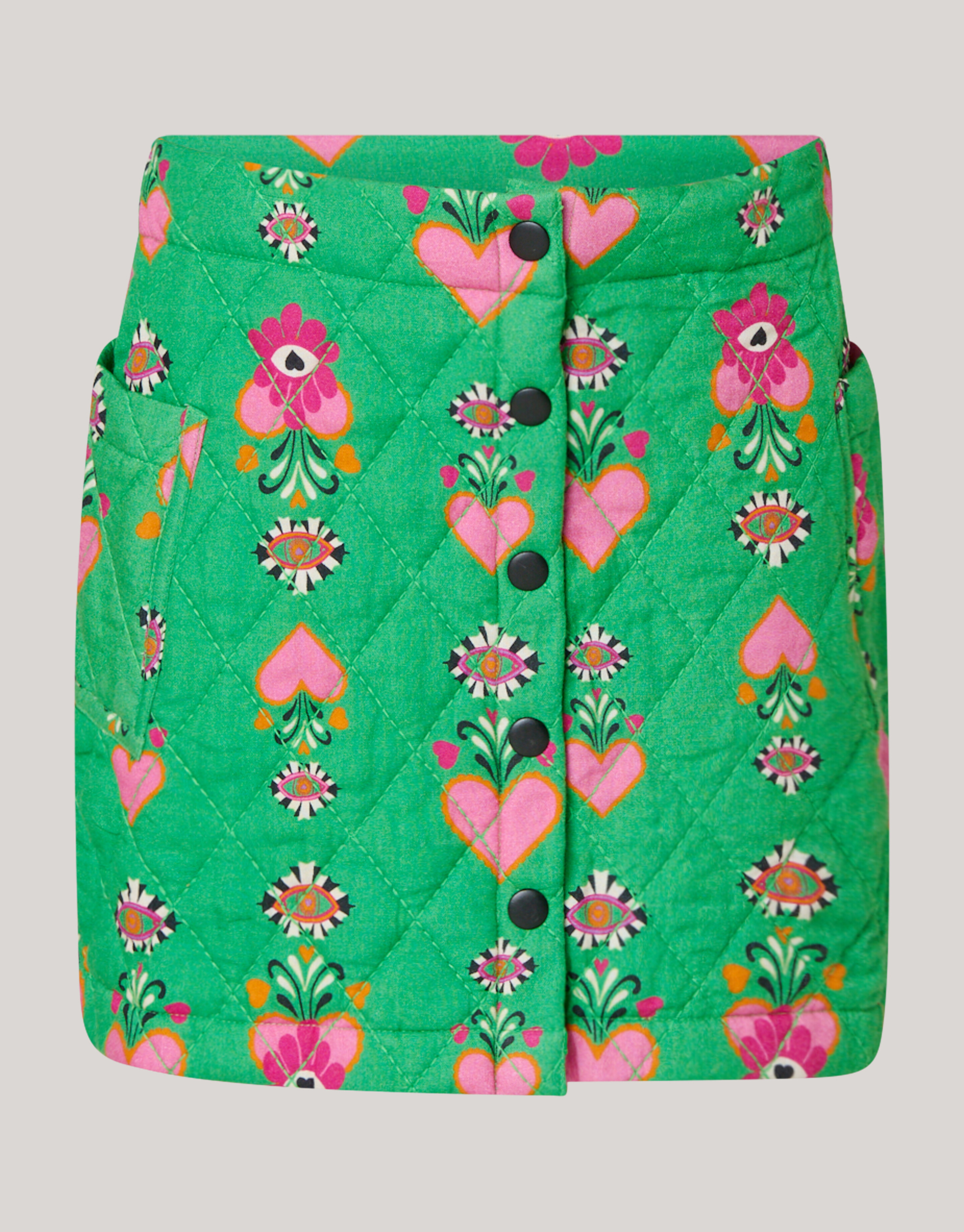 Gesteppter Minirock Grün SHOEBY GIRLS