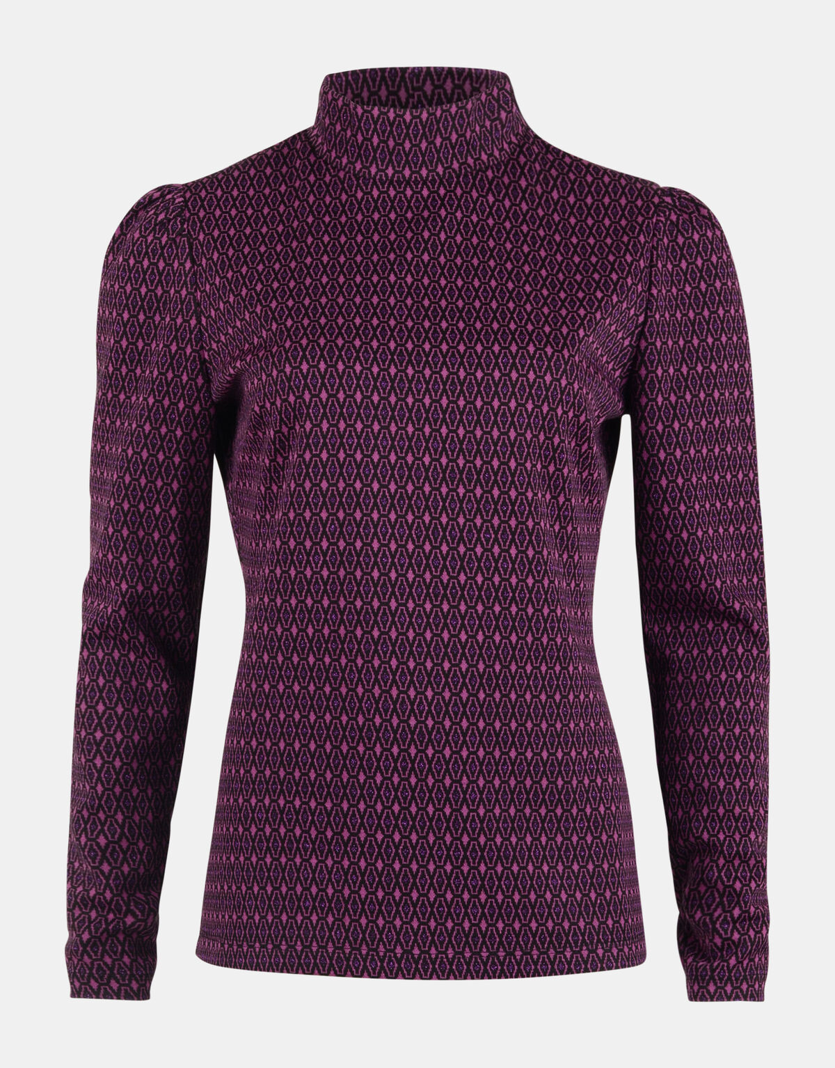 Top mit grafischem Druck Violett EKSEPT