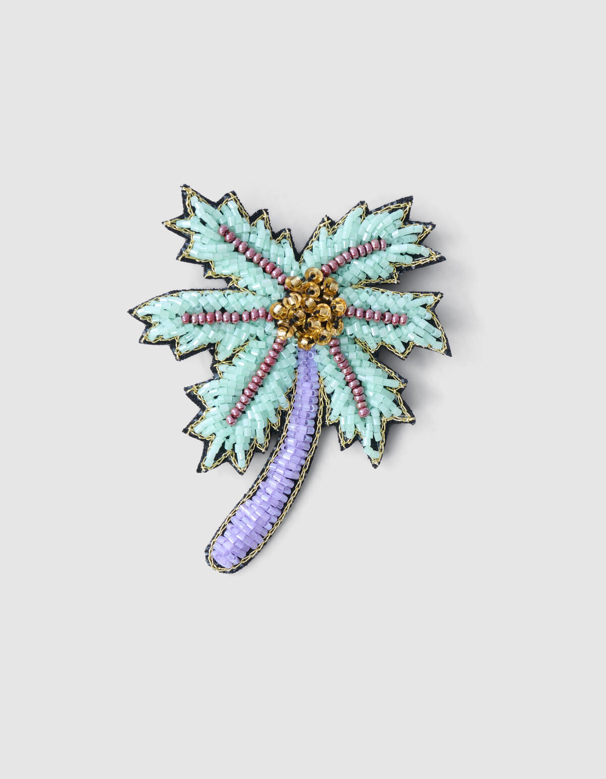 Perlen-Palmen-Brosche Hellviolett SHOEBY ACCESSOIRES