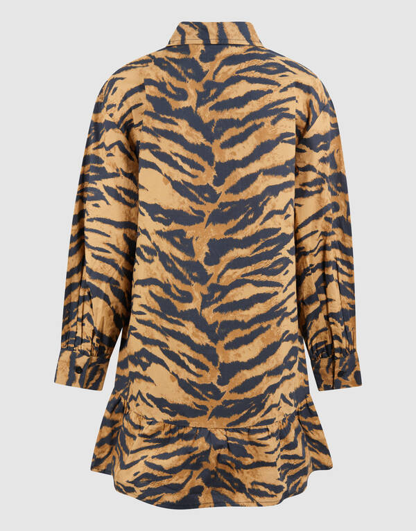 Tiger Print Kleid Braun SHOEBY GIRLS