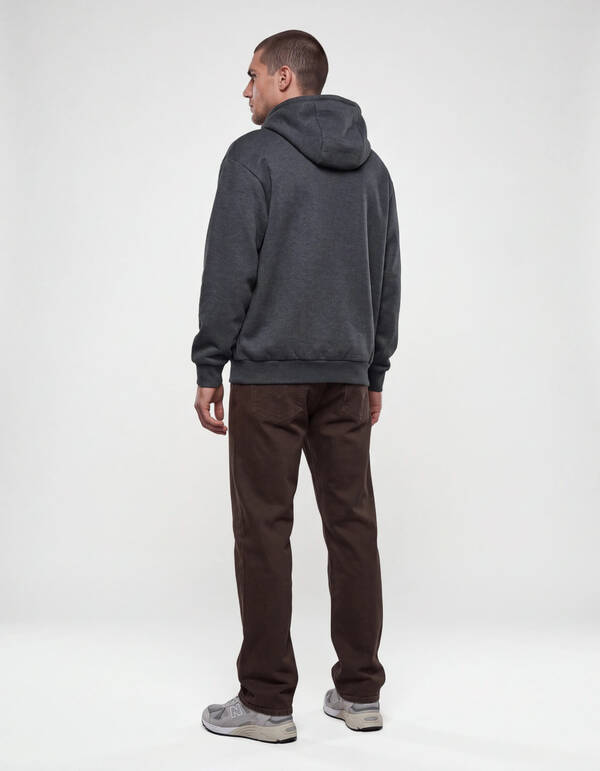 Embroidery Hoodie Dunkelgrau SHOEBY MEN