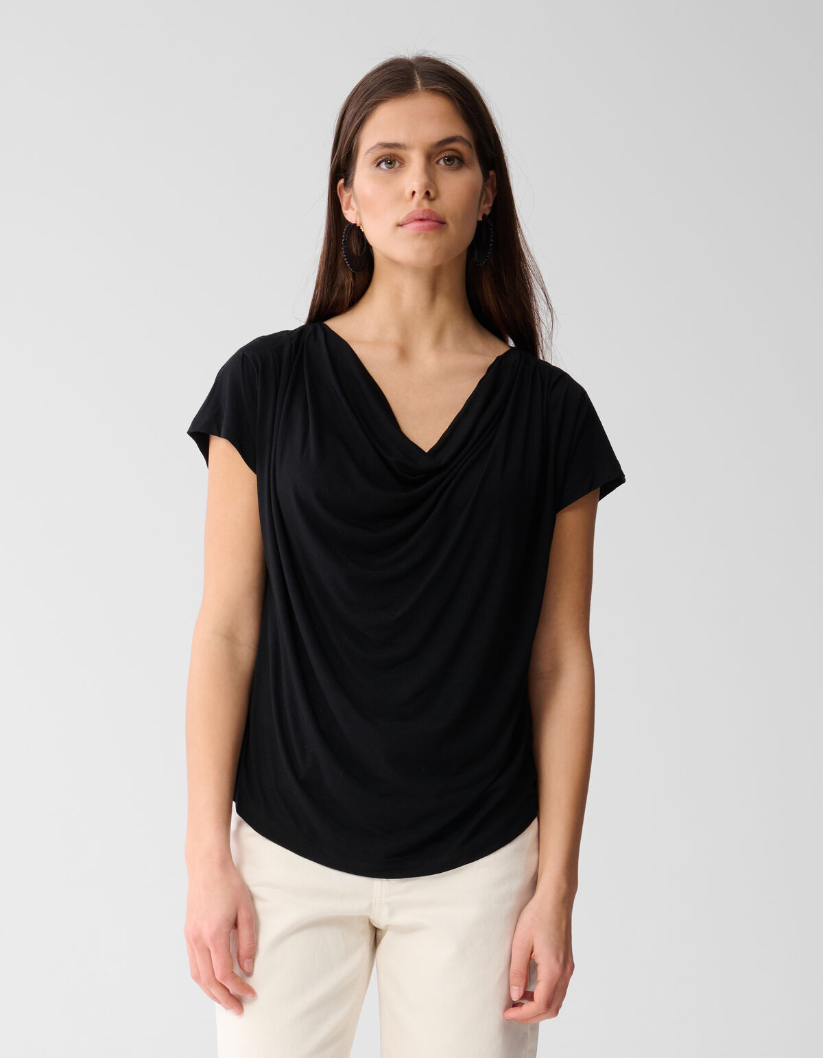 Drapiertes Top Schwarz SHOEBY WOMEN