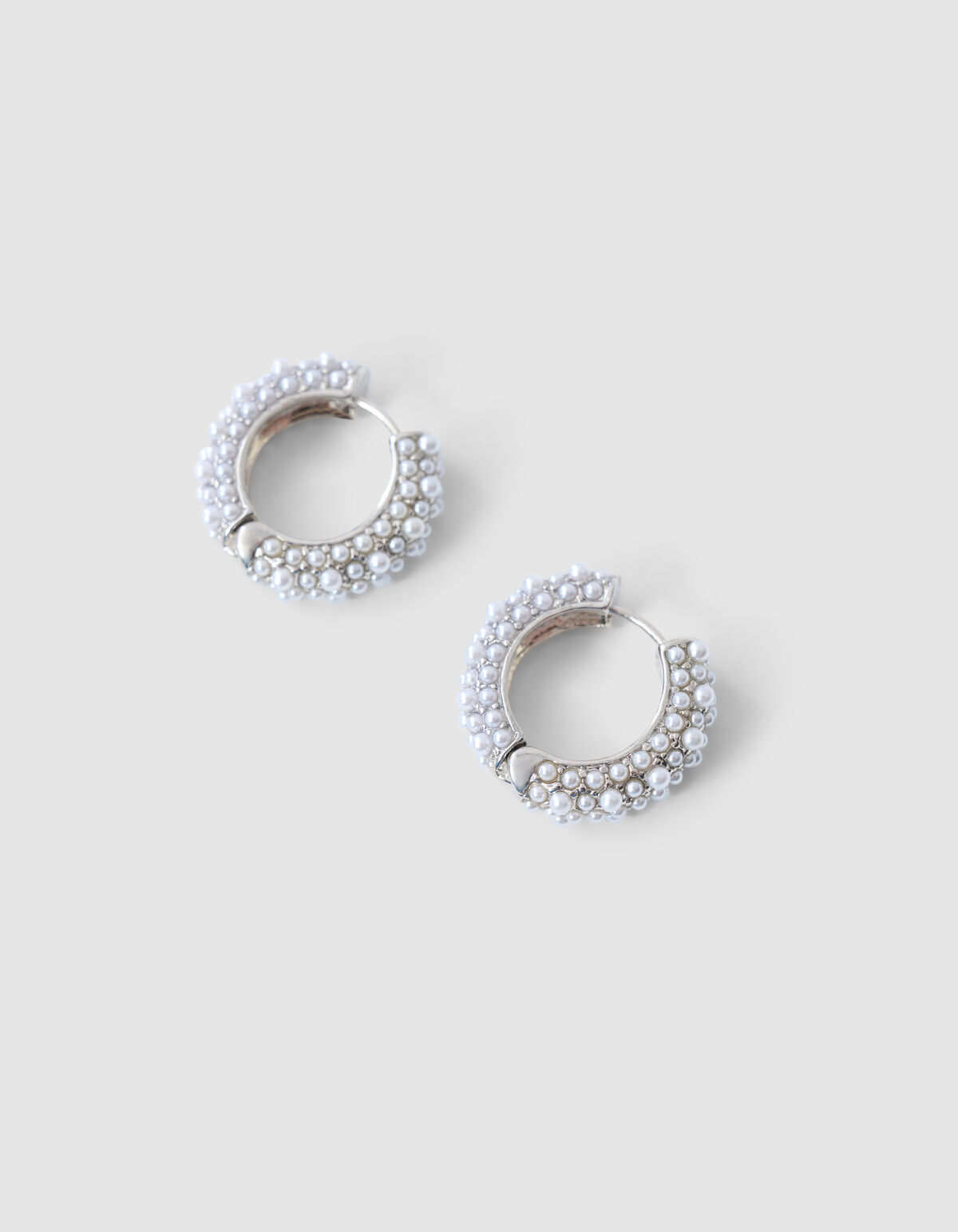 Parel Hoops Ohrringe Silber SHOEBY ACCESSOIRES