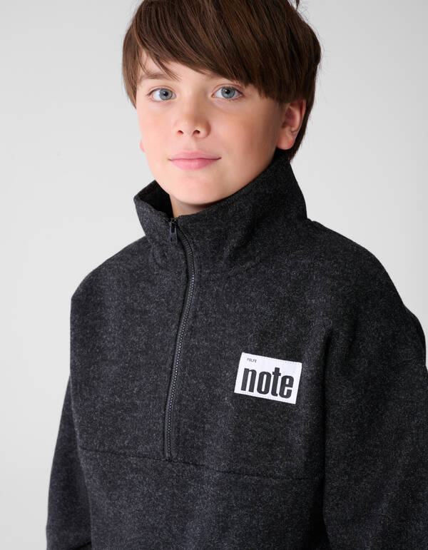 Half Zip Pullover Dunkelgrau SHOEBY BOYS