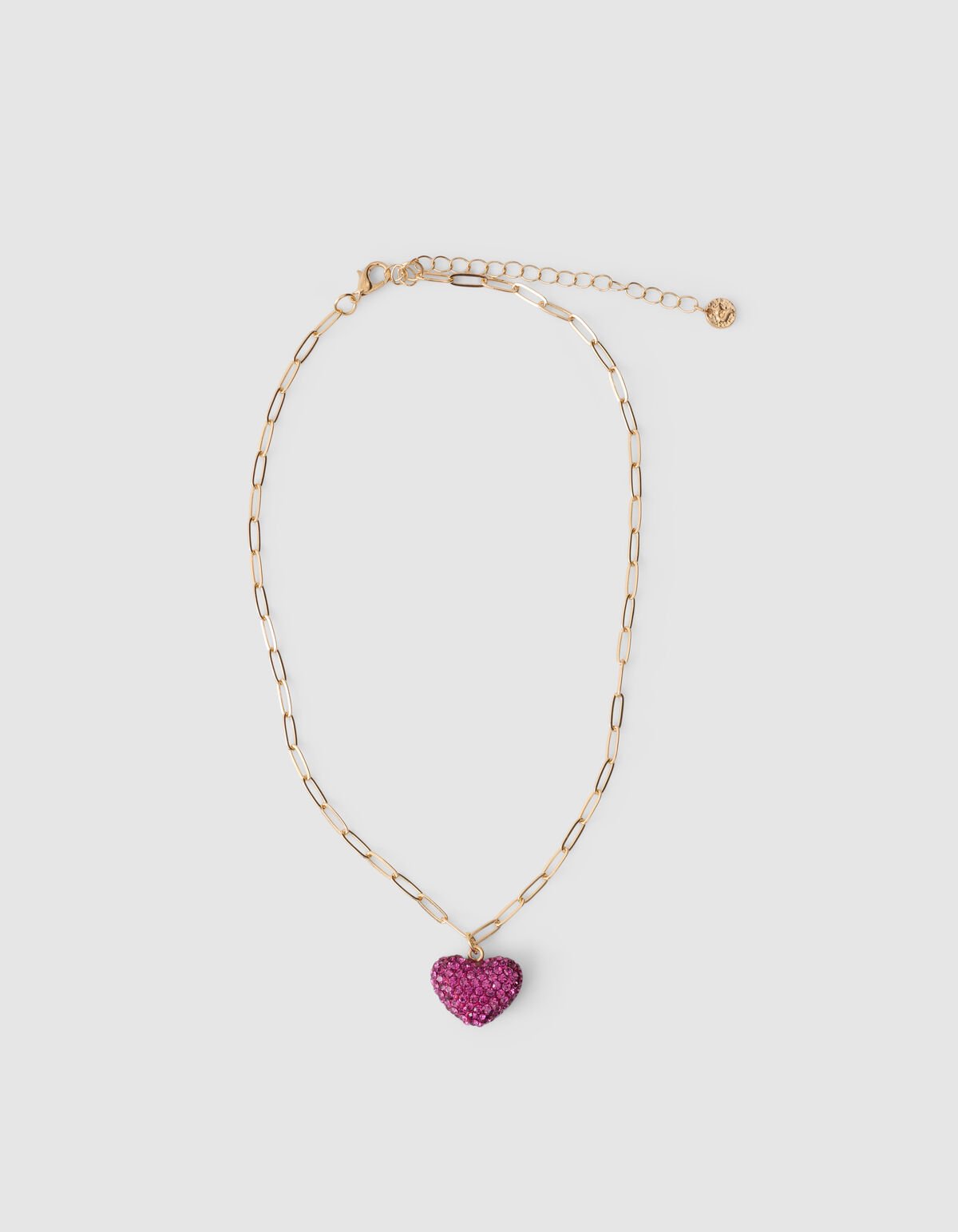 Strass-Herz-Halskette Rosa SHOEBY ACCESSOIRES