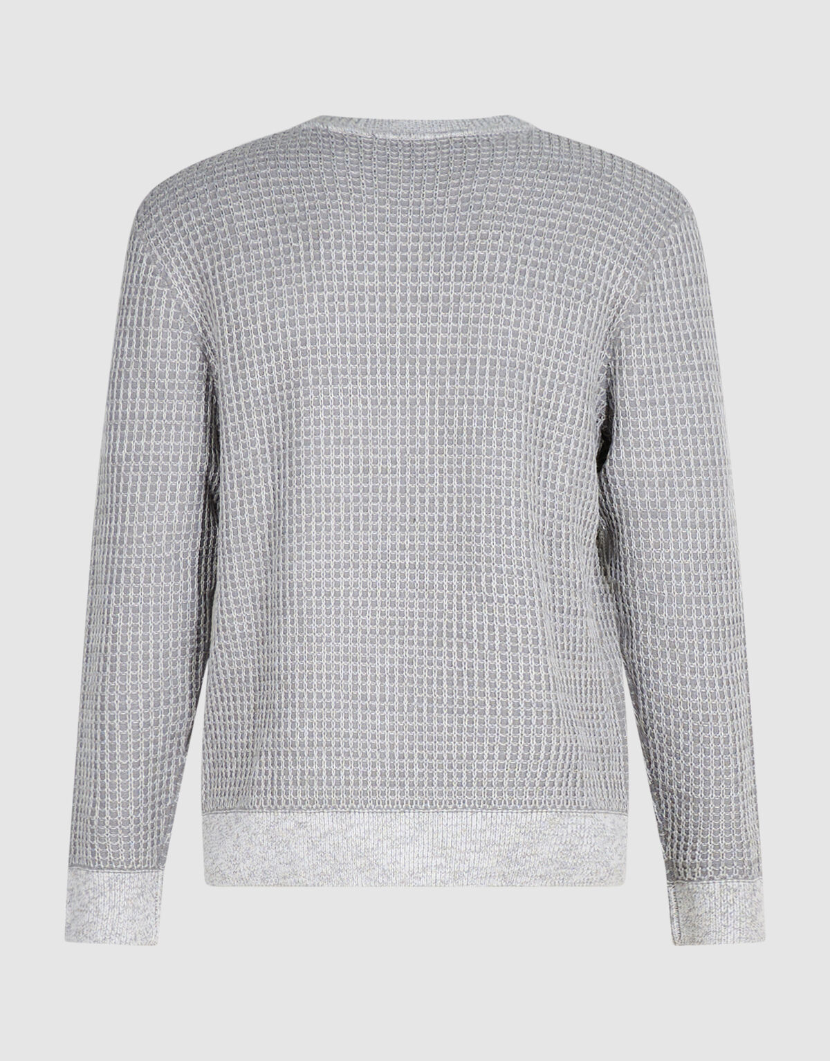 Waffel Strickpullover Mit Rundhalsausschnitt Hellg SHOEBY MEN