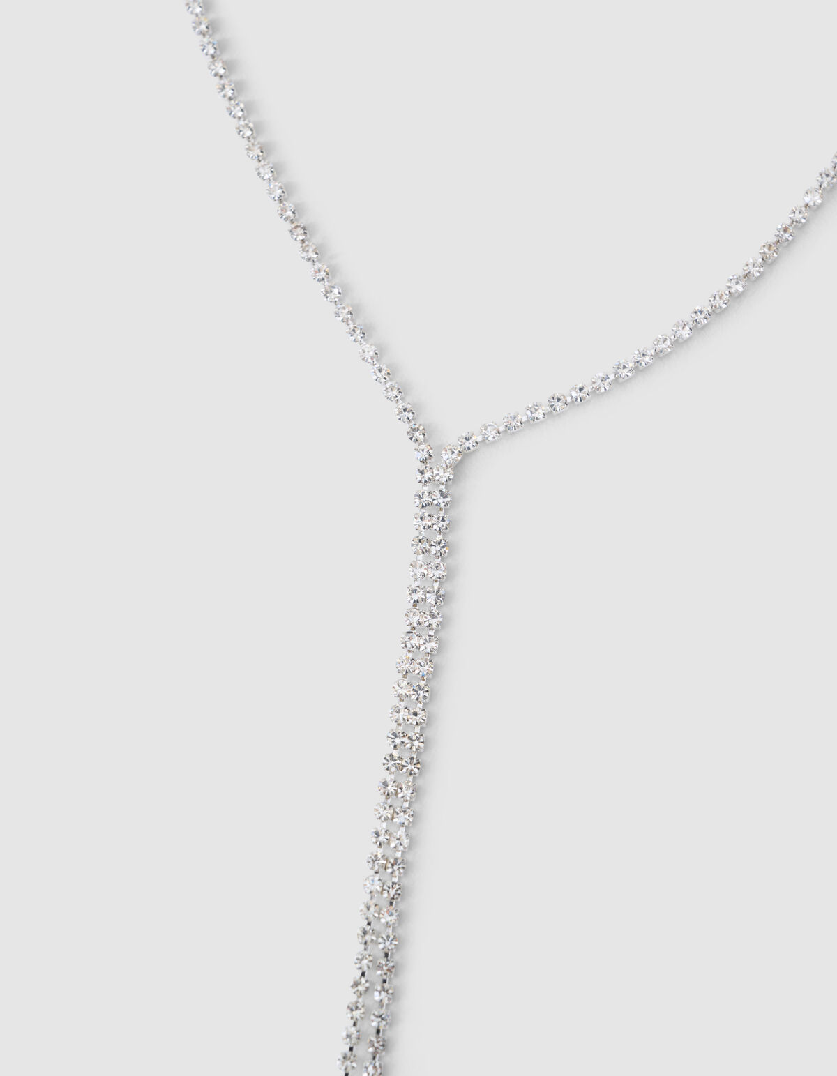 Lange Strasskette, Silber SHOEBY ACCESSOIRES