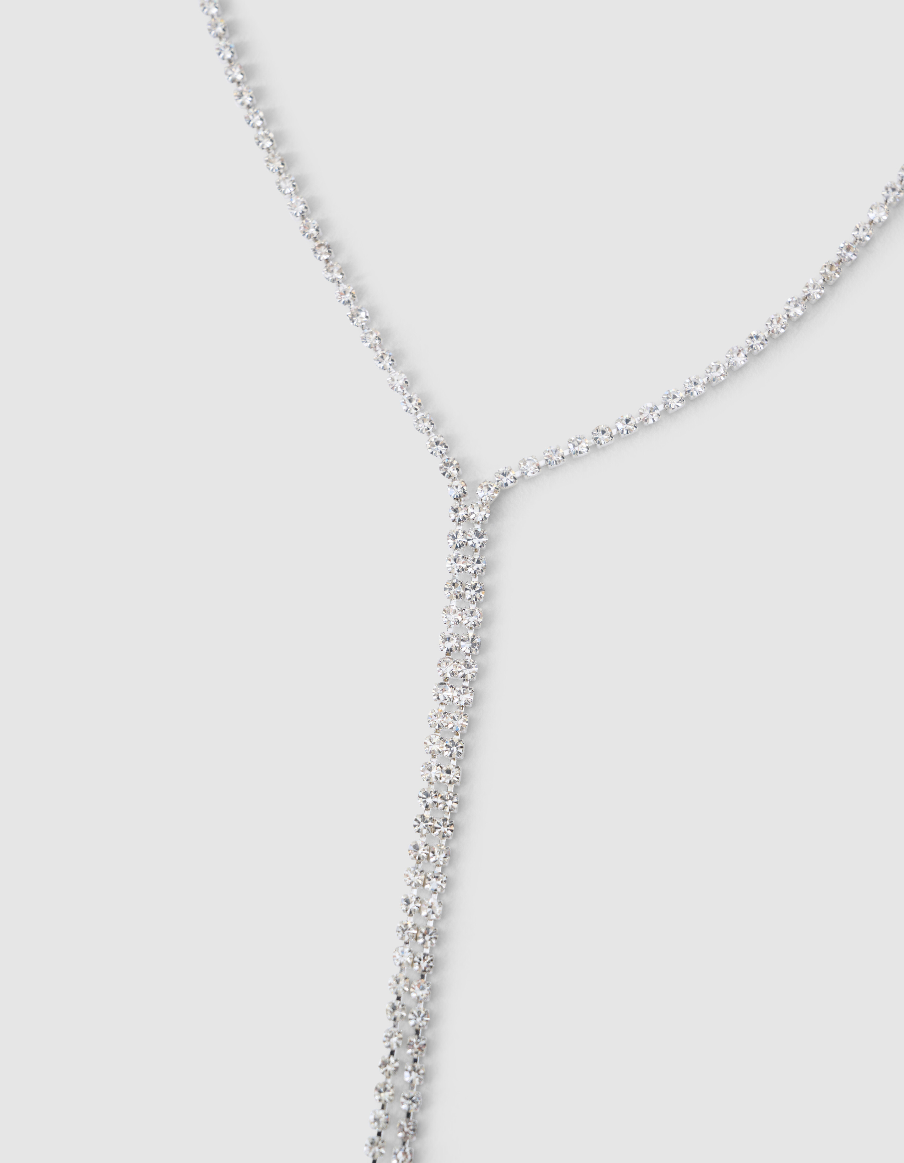 Lange Strasskette, Silber SHOEBY ACCESSOIRES