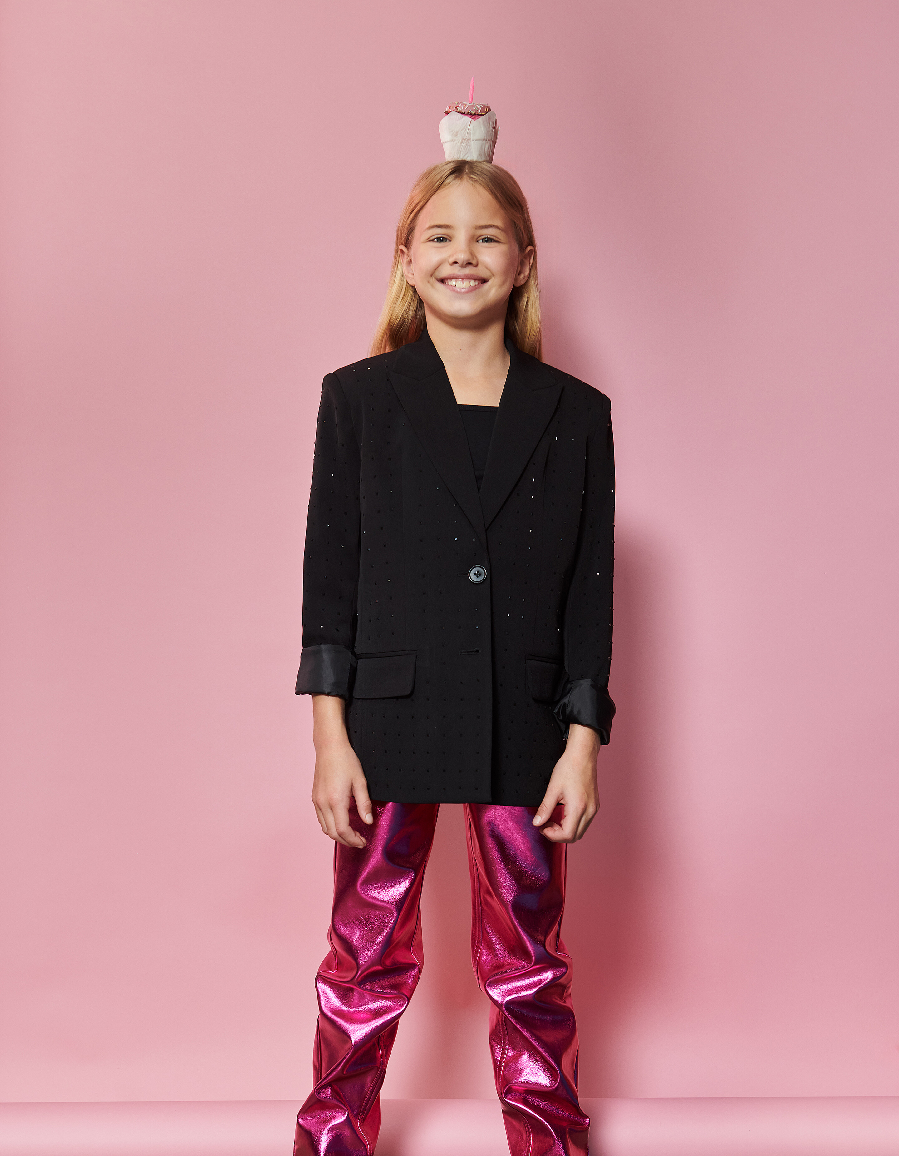 Strassbesetzter Blazer Schwarz von Nicolette SHOEBY GIRLS