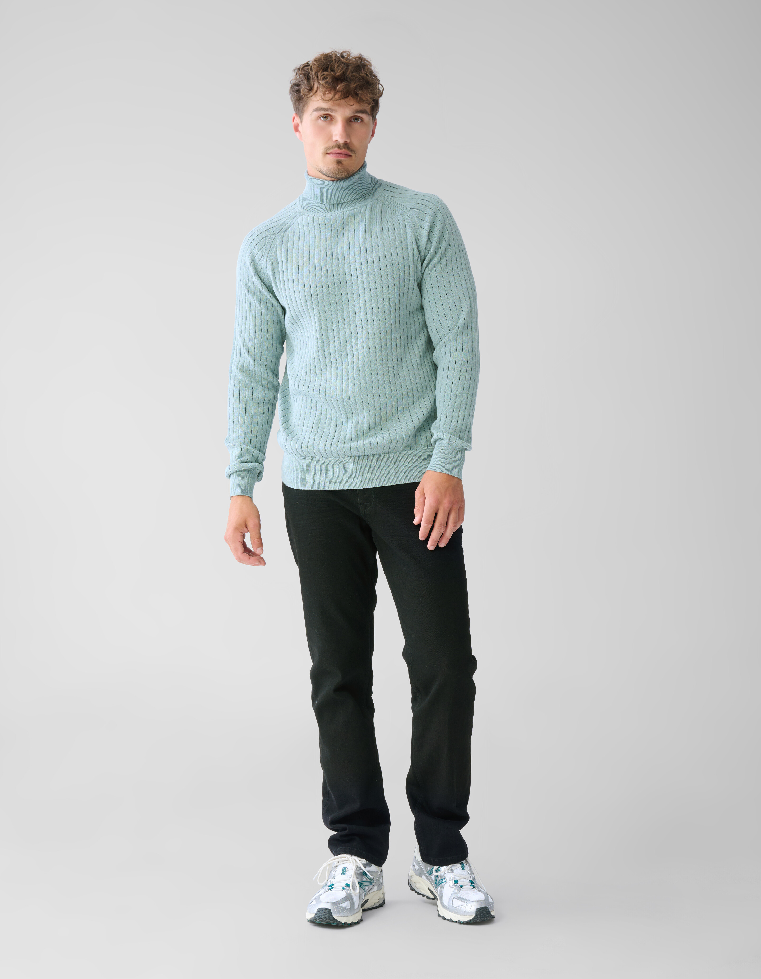 Rippenpullover Blau SHOEBY MEN