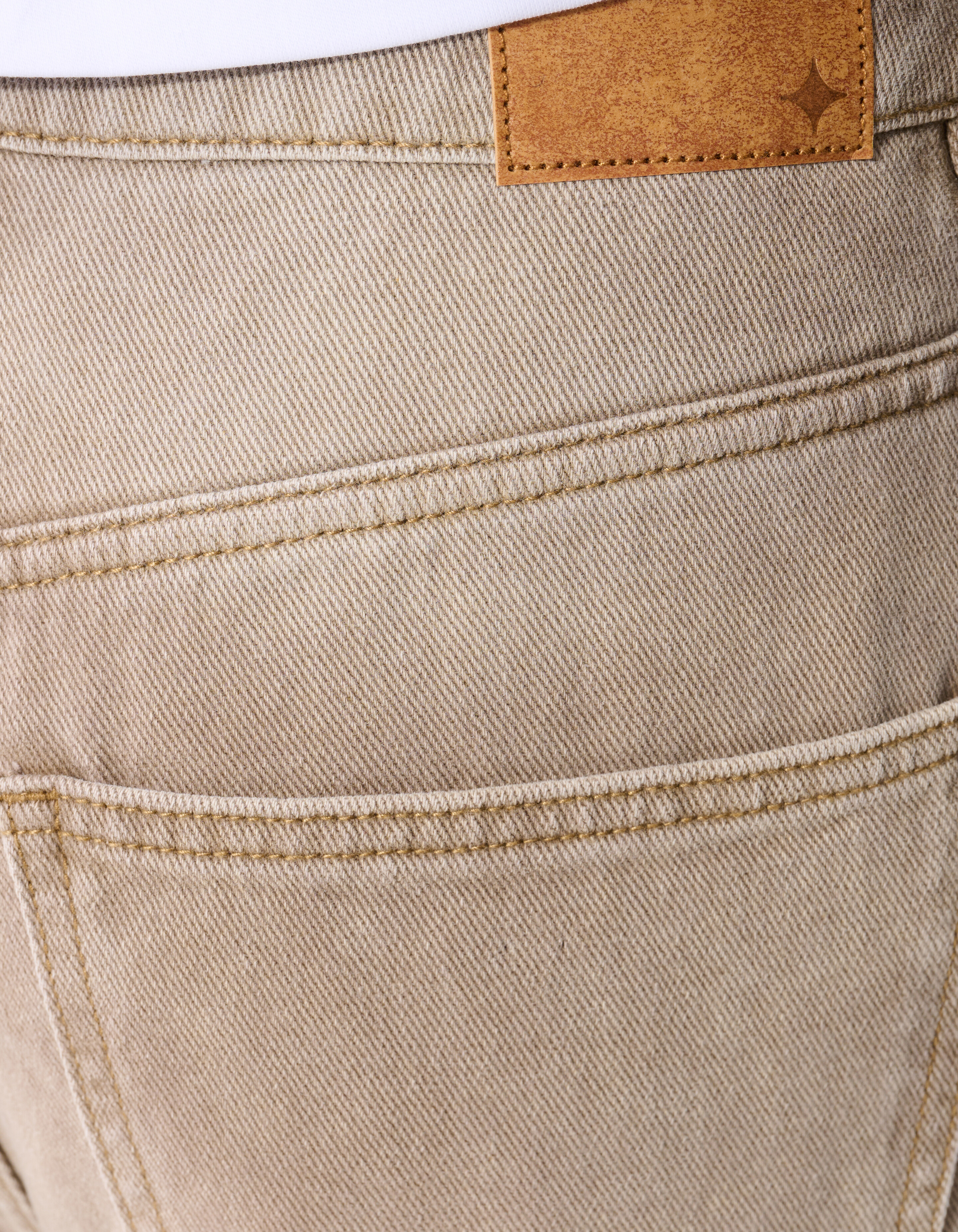 Baggy Fit Jeans Washed Zand SHOEBY WOMEN