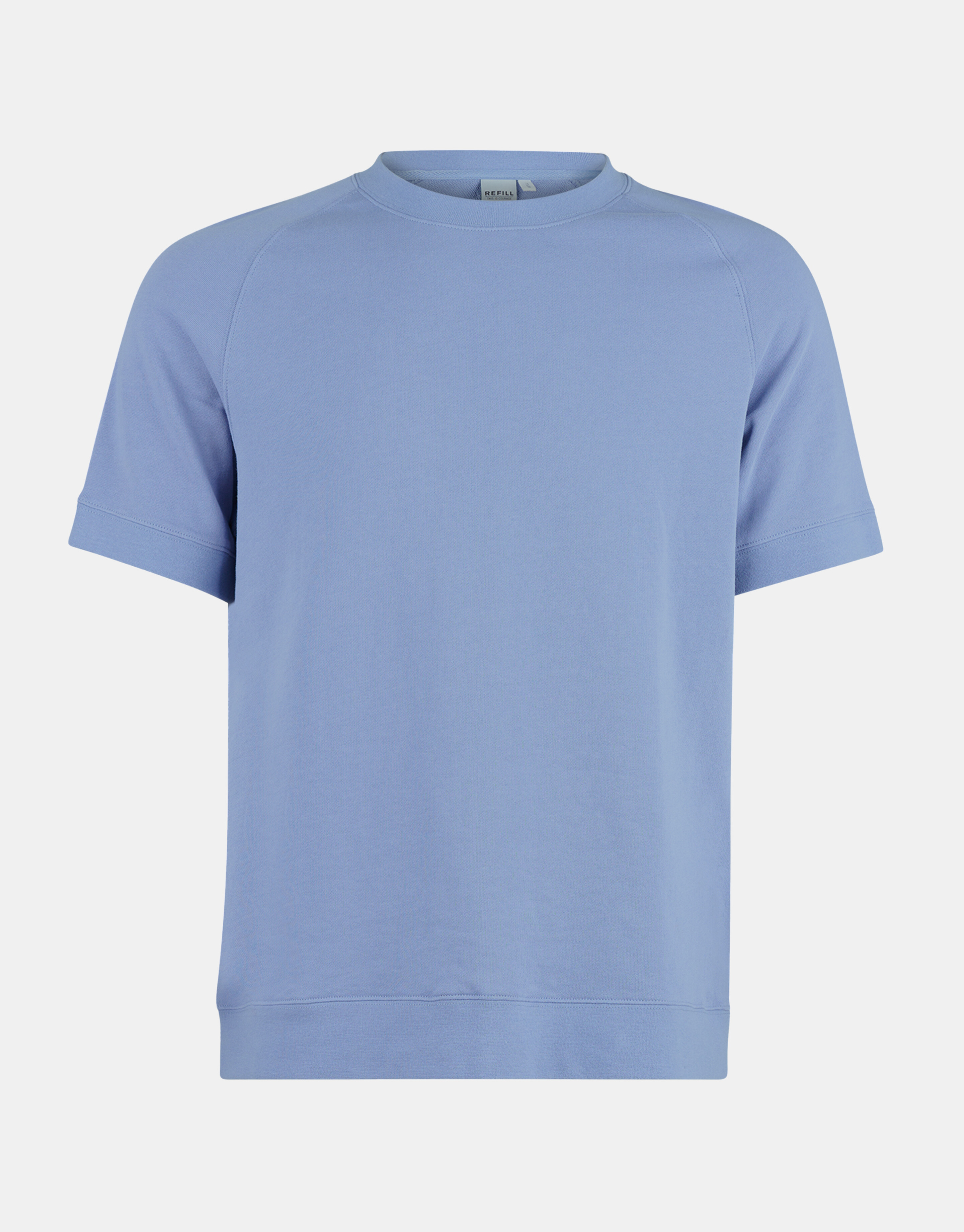 T-Shirt aus Sweatshirt-Stoff Blau REFILL