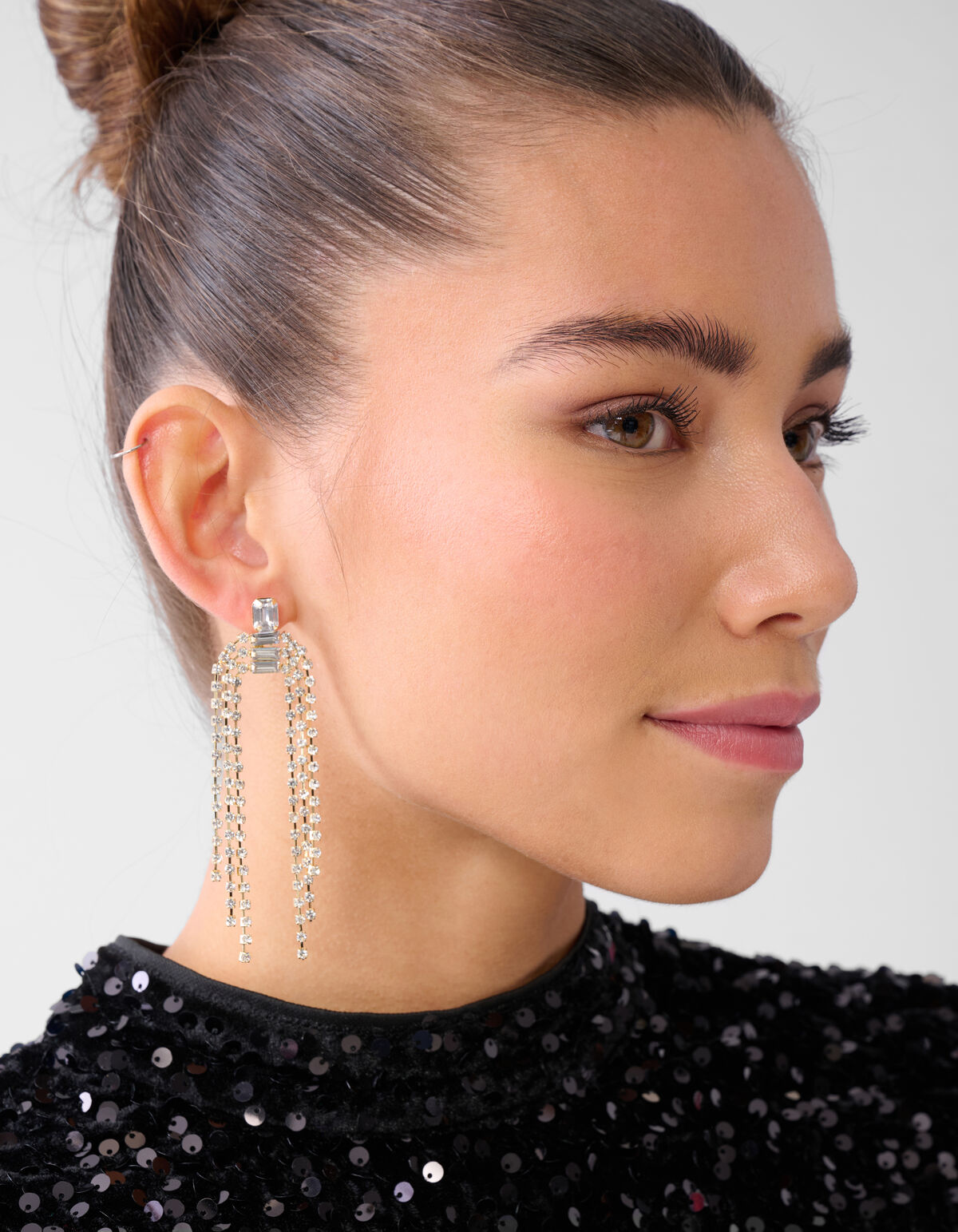 Strass-Ohrringe Gold SHOEBY ACCESSOIRES