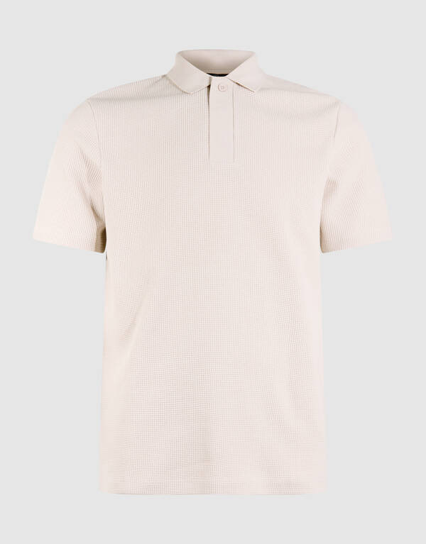 Waffel-Polo Hellgrau SHOEBY MEN