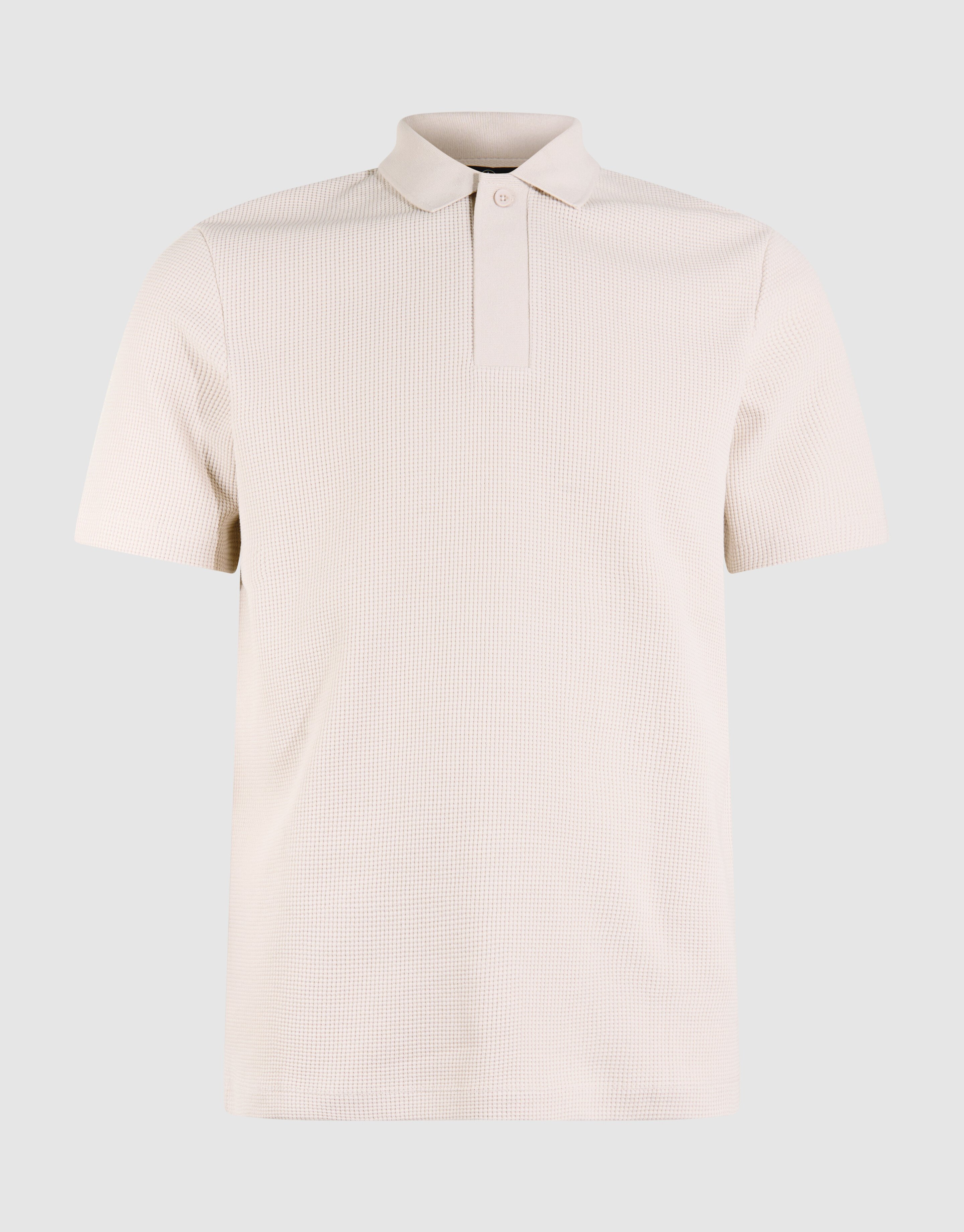 Waffel-Polo Hellgrau SHOEBY MEN