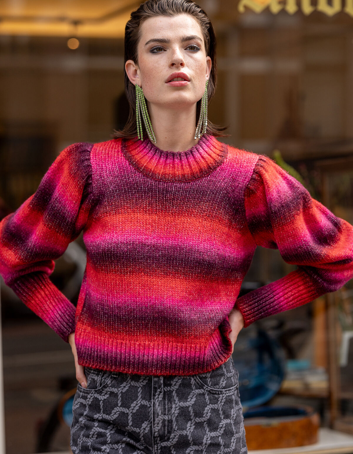 Space Dye Pullover Rot SHOEBY WOMEN