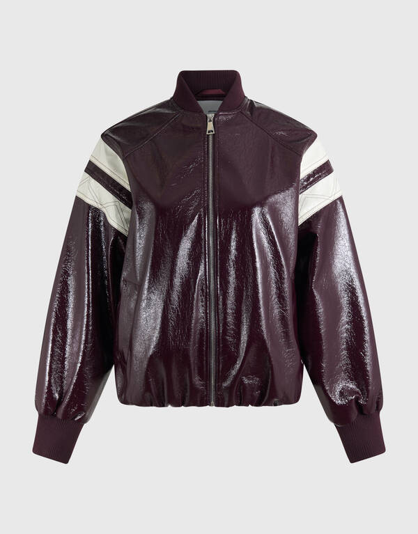 Sportliche Lakjacke Dunkelrot SHOEBY WOMEN